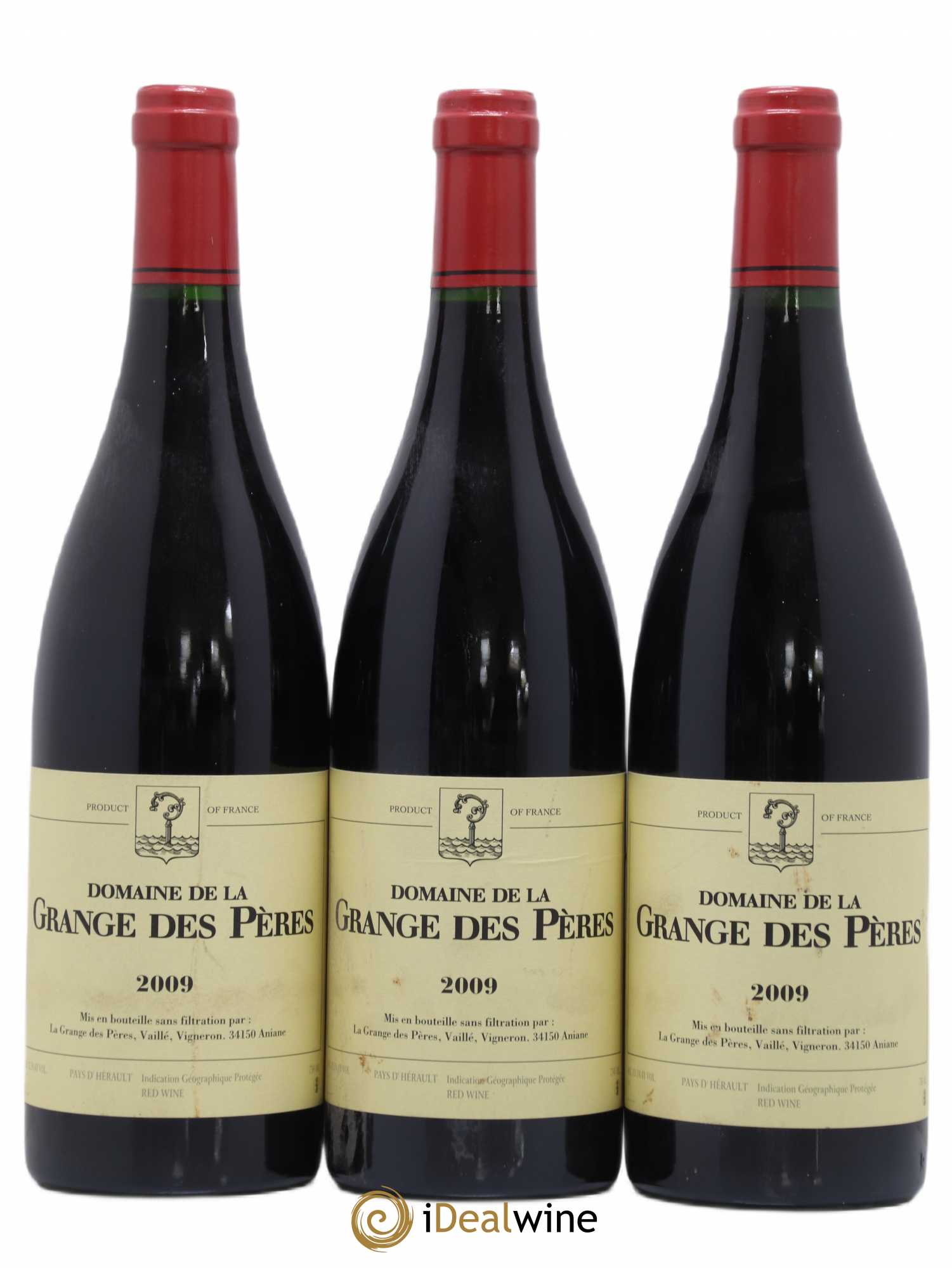Pays d'Hérault Grange des Pères Laurent Vaillé 2009 - Lot de 3 bouteilles - 0
