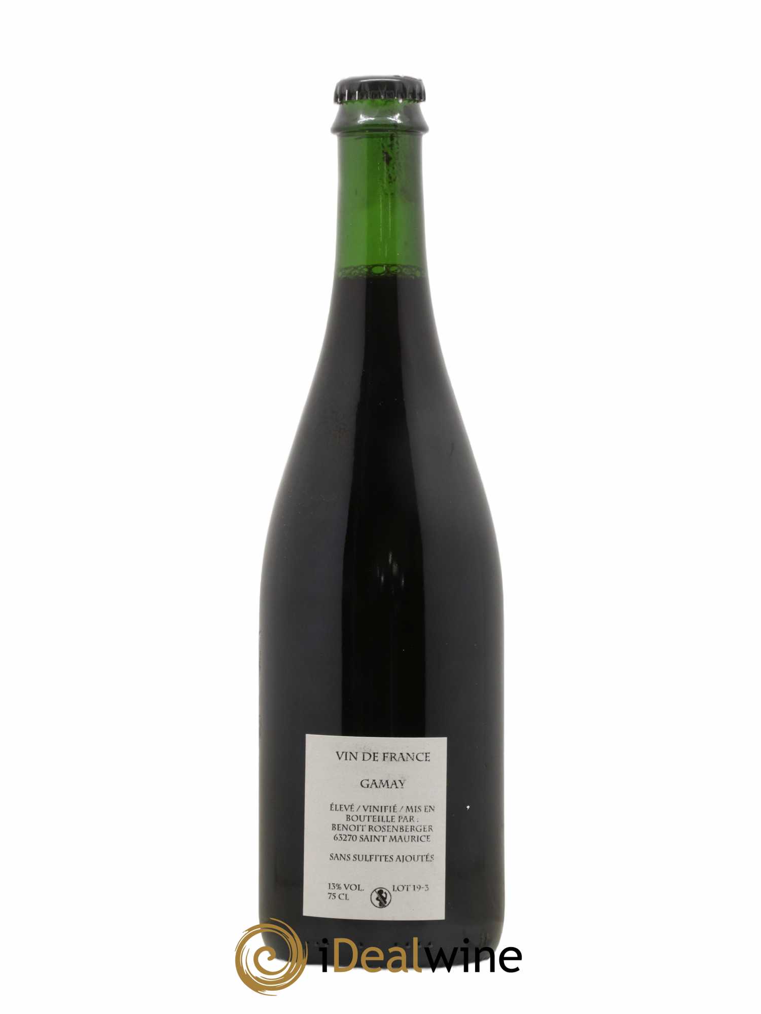 Vin de France Verre de Terre Loup des Vignes Benoit Rosenberger 2019 - Lot de 1 bouteille - 1
