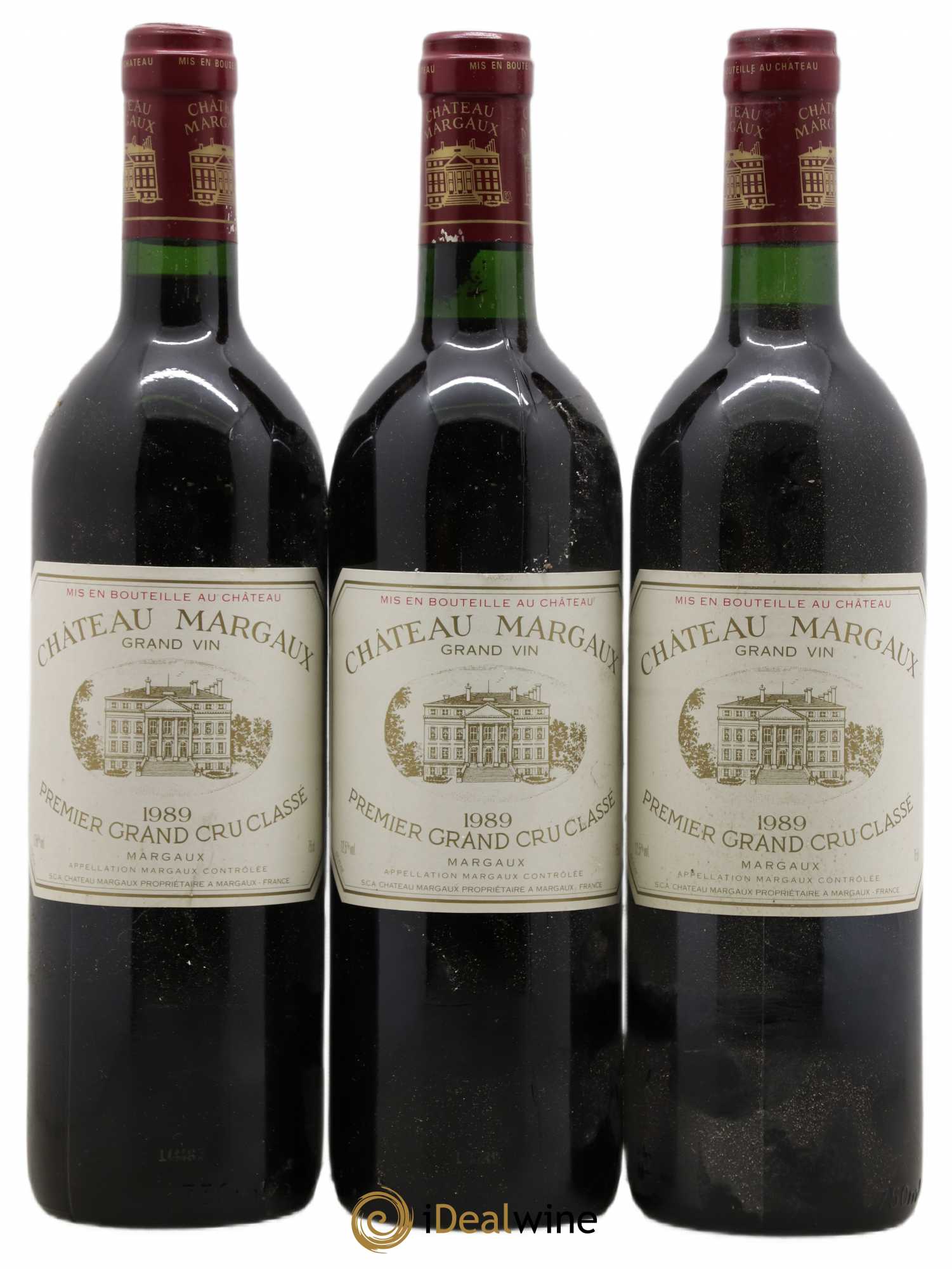 Château Margaux 1er Grand Cru Classé 1989 - Lot de 3 bouteilles - 0
