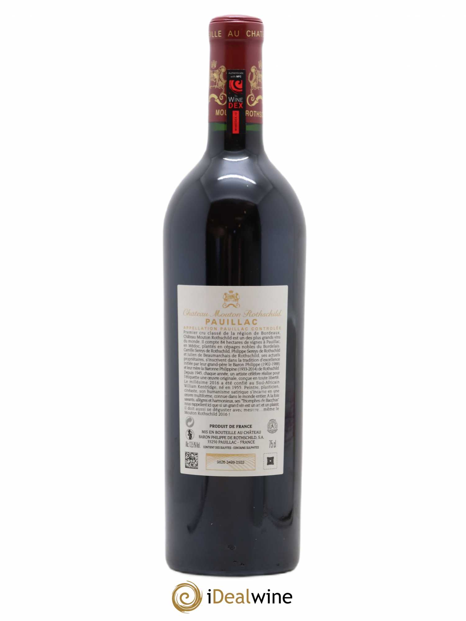 Château Mouton Rothschild 1er Grand Cru Classé 2016 - Lot de 1 bouteille - 1