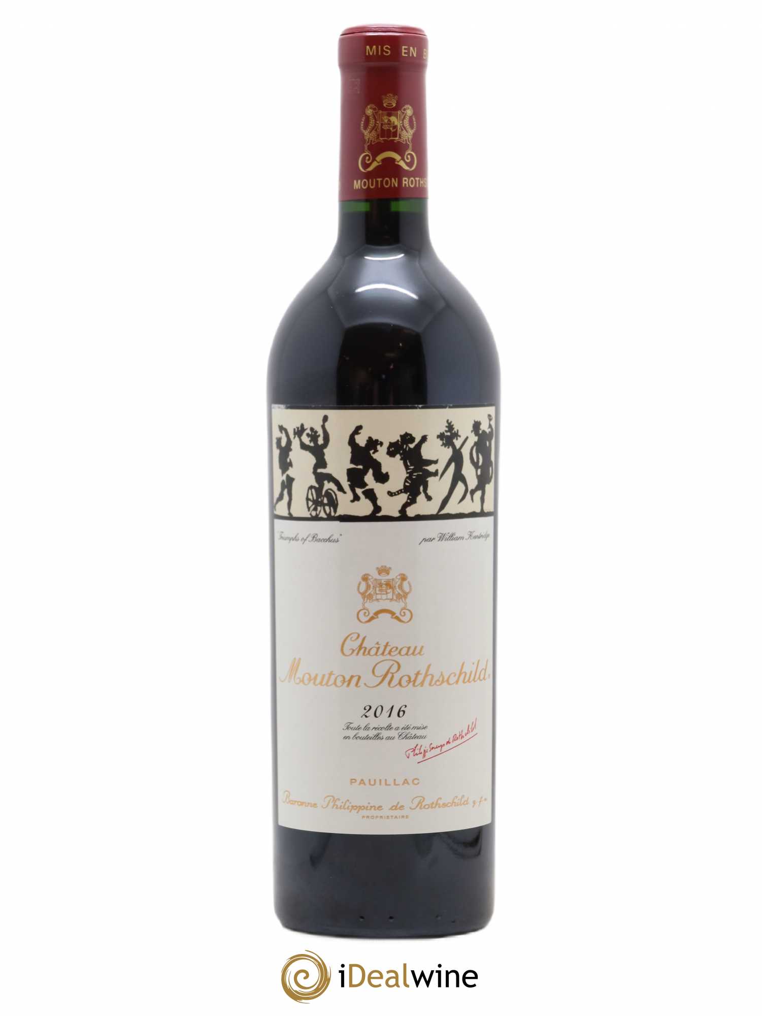 Château Mouton Rothschild 1er Grand Cru Classé 2016 - Lot de 1 bouteille - 0