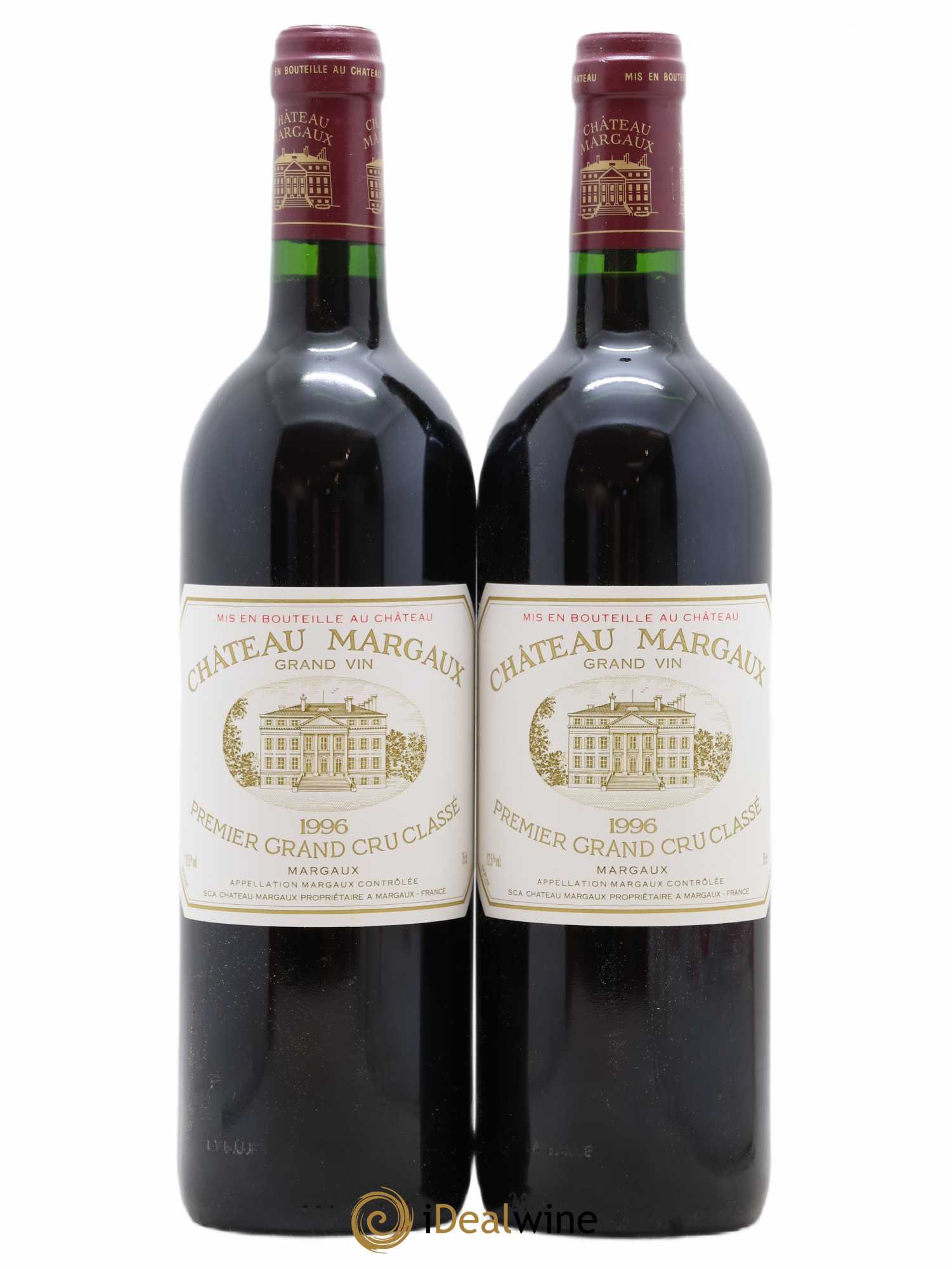 Château Margaux 1er Grand Cru Classé 1996 - Lot de 2 bouteilles - 0