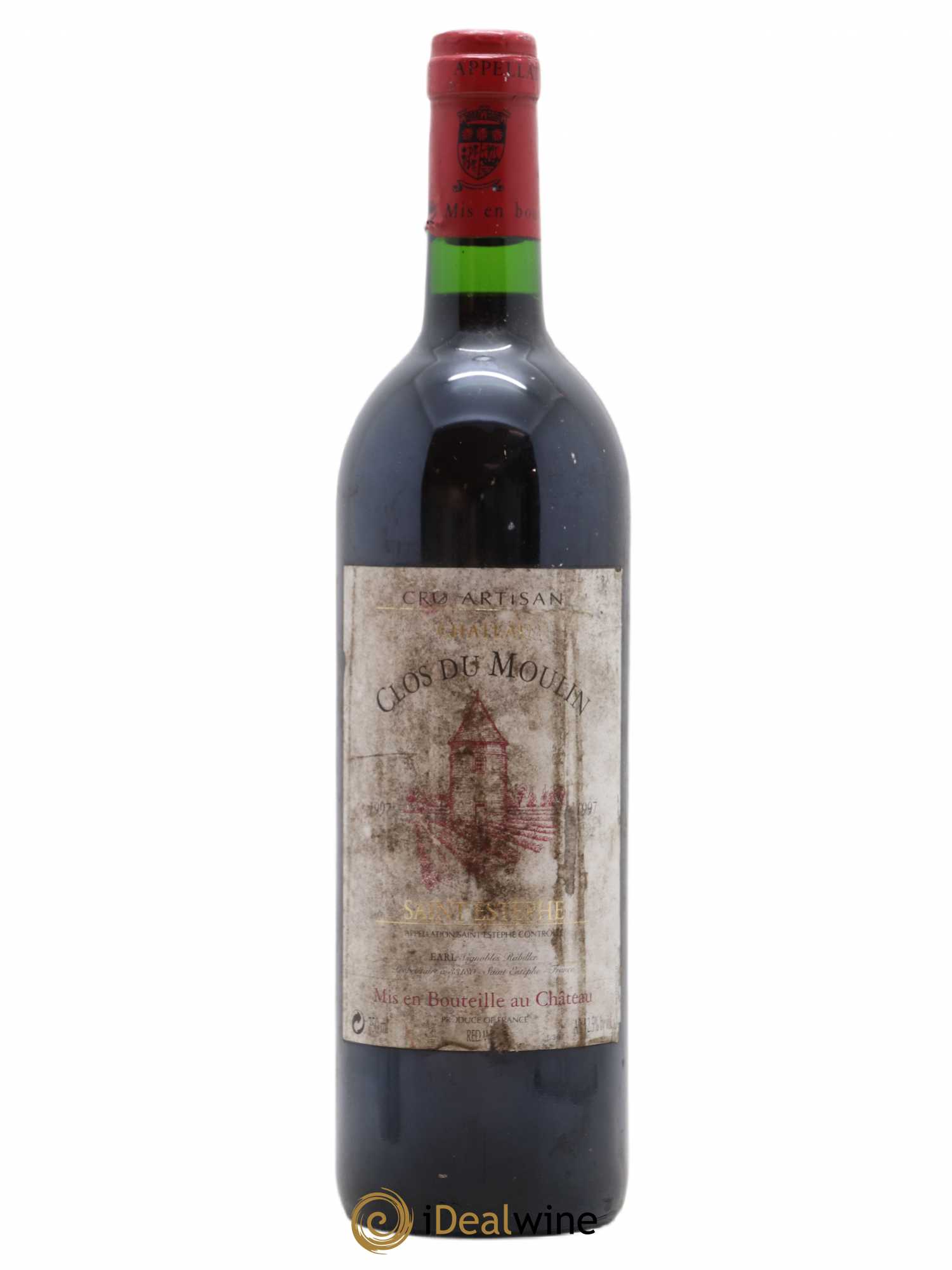Saint-Estèphe Clos du Moulin Cru Artisan 1997 - Posten von 1 Flasche - 0