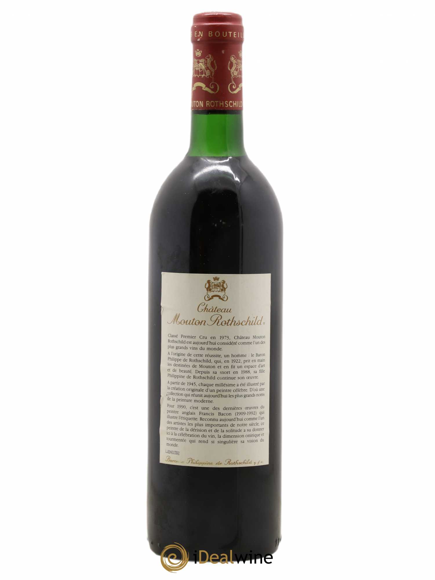 Château Mouton Rothschild 1er Grand Cru Classé 1990 - Lot de 1 bouteille - 1