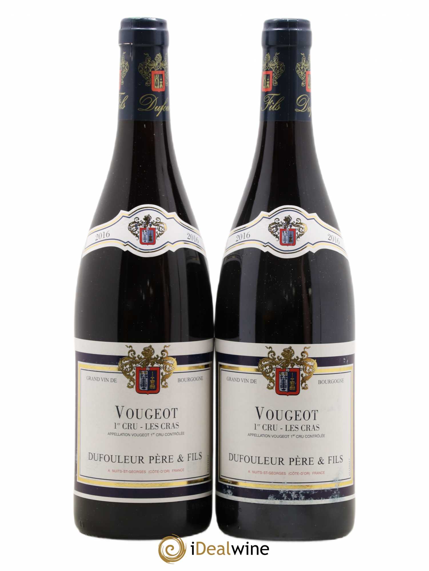 Vougeot 1er Cru Les Cras Dufouleur Pere Et Fils 2016 - Posten von 2 Flaschen - 0