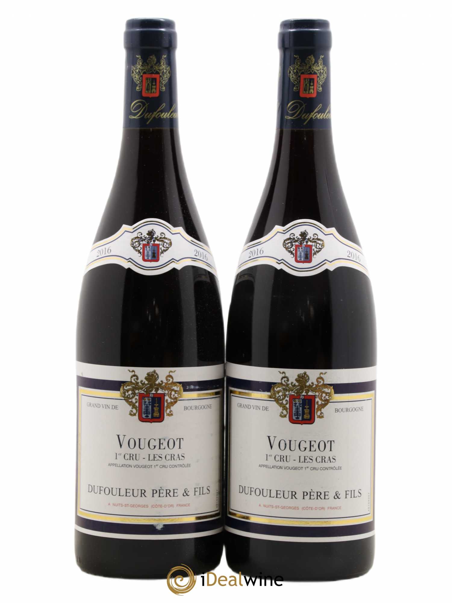 Vougeot 1er Cru Les Cras Dufouleur Pere Et Fils 2016 - Posten von 2 Flaschen - 0