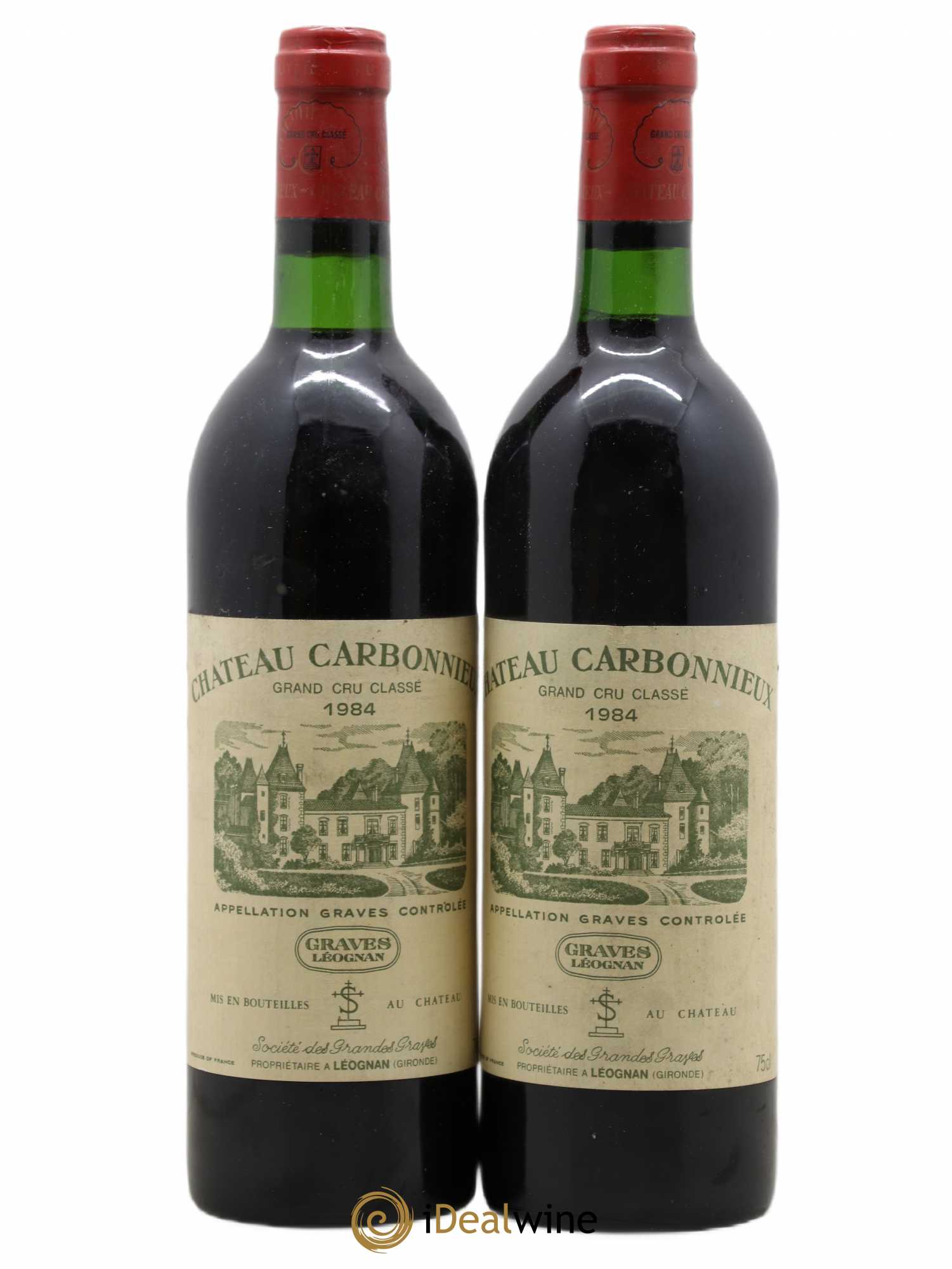 Château Carbonnieux Cru Classé de Graves 1984 - Lot de 2 bouteilles - 0
