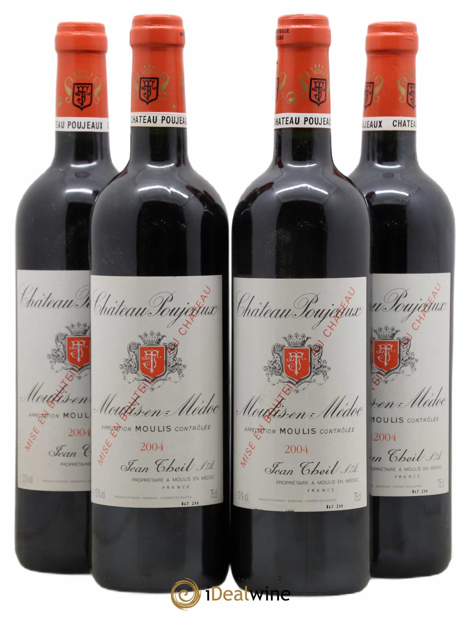 Château Poujeaux 2004 - Lot de 4 bouteilles - 0