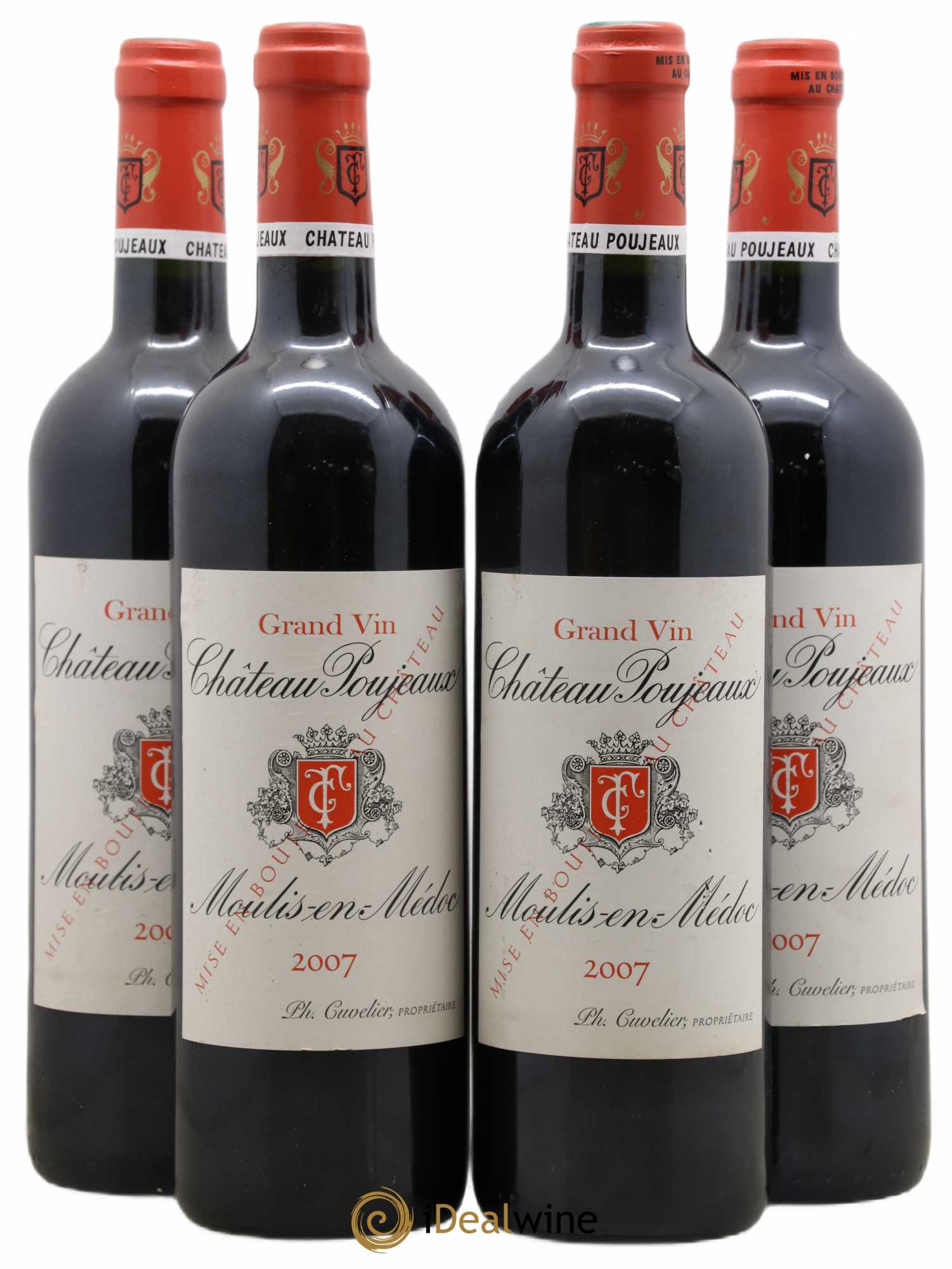 Château Poujeaux 2007 - Lot de 4 bouteilles - 0