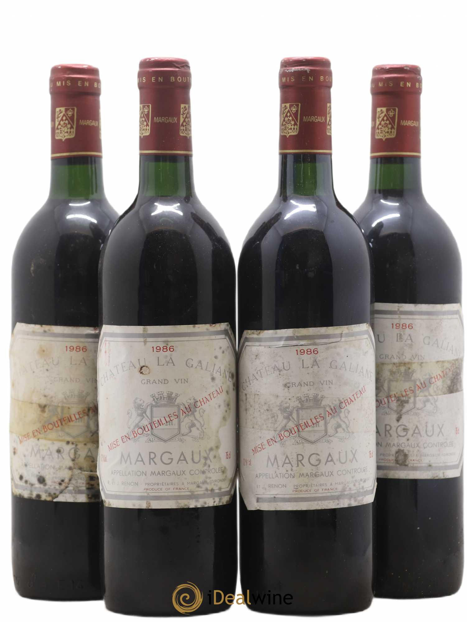 Bordeaux Château La Galiane 1986 - Posten von 4 Flaschen - 0