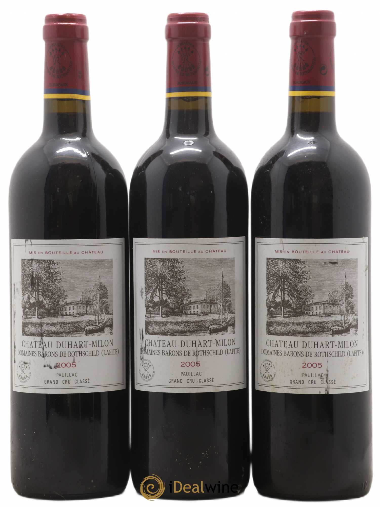 Château Duhart-Milon 4ème Grand Cru Classé 2005 - Lot de 3 bouteilles - 0