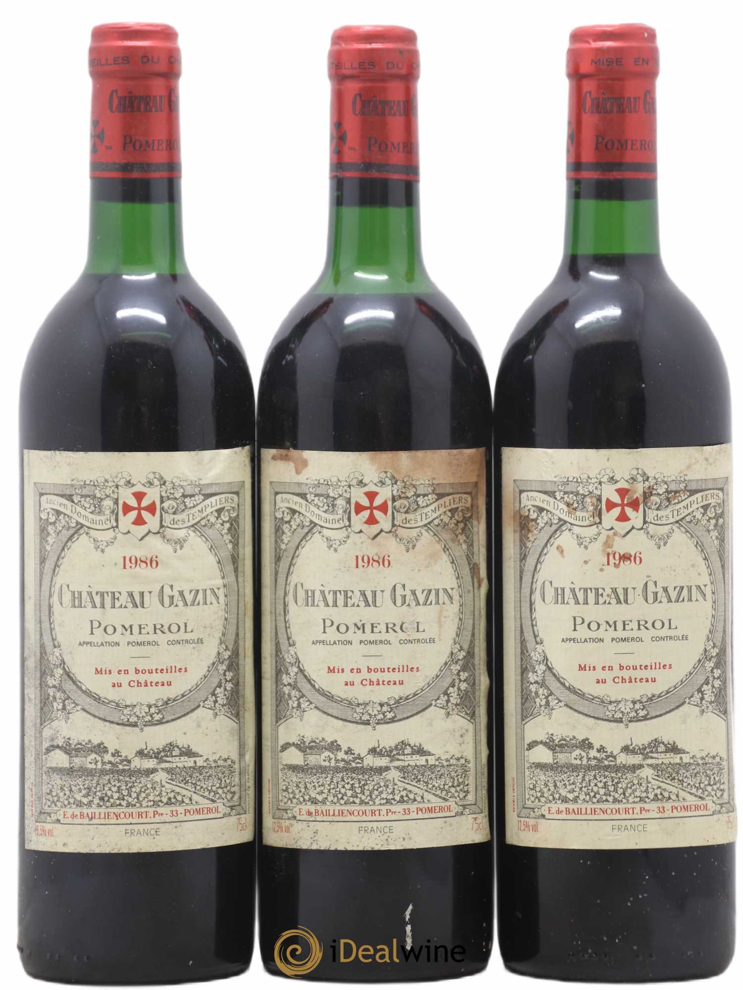 Château Gazin 1986 - Lot de 3 bouteilles - 0