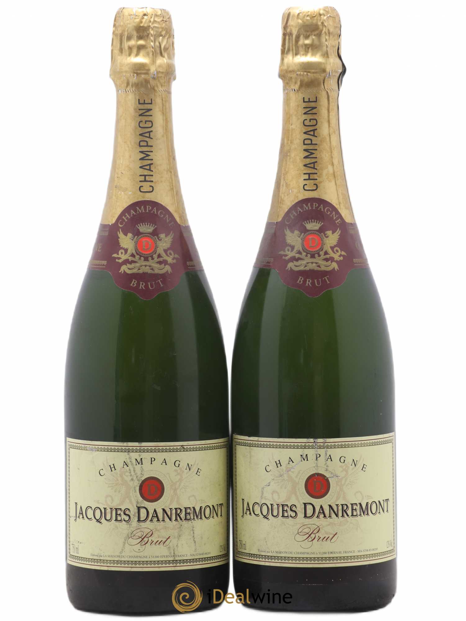 Champagne Jacques Danrémont - Lot de 2 bouteilles - 0