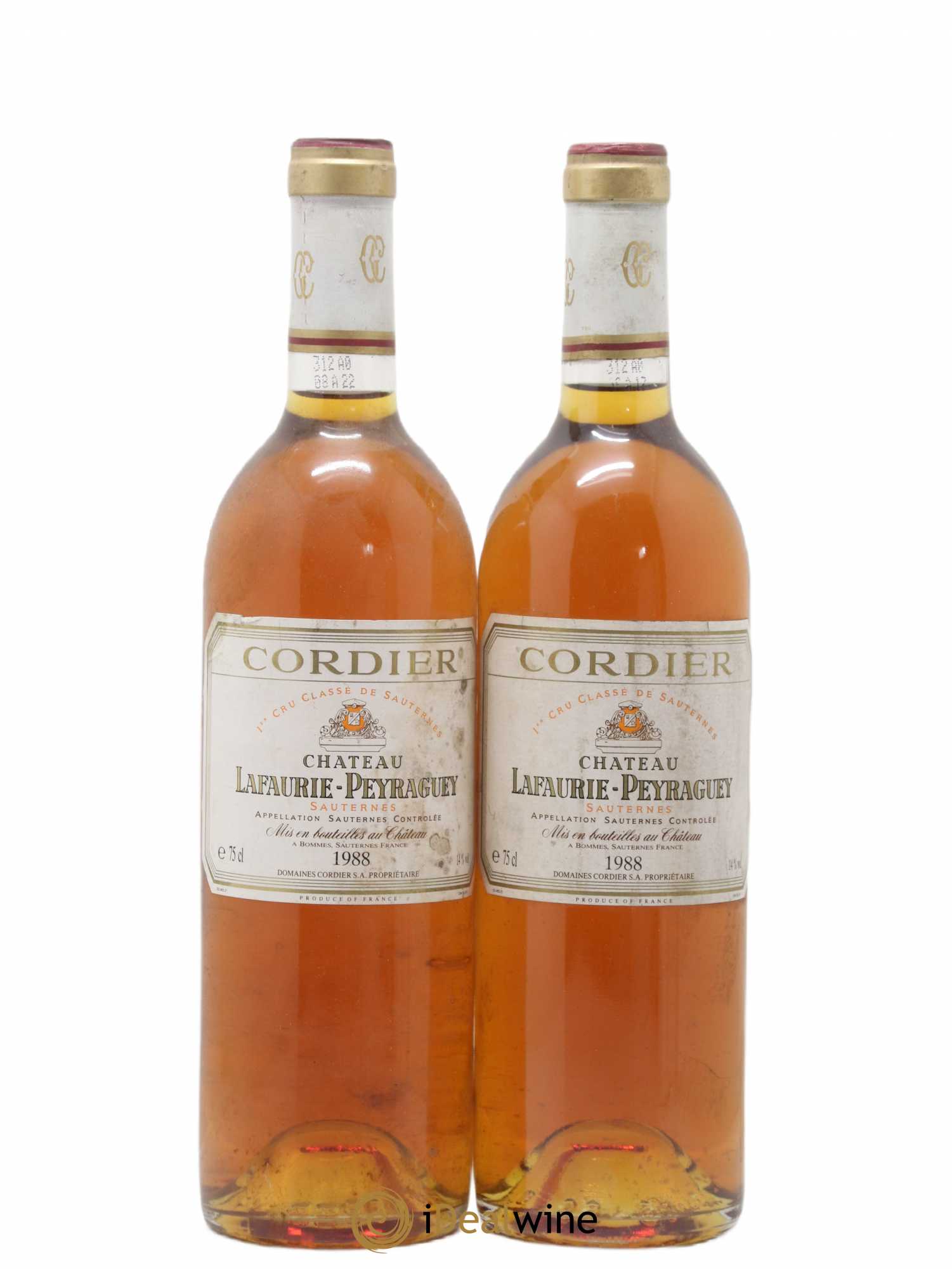 Château Lafaurie-Peyraguey 1er Grand Cru Classé 1988 - Lotto di 2 bottiglie - 0