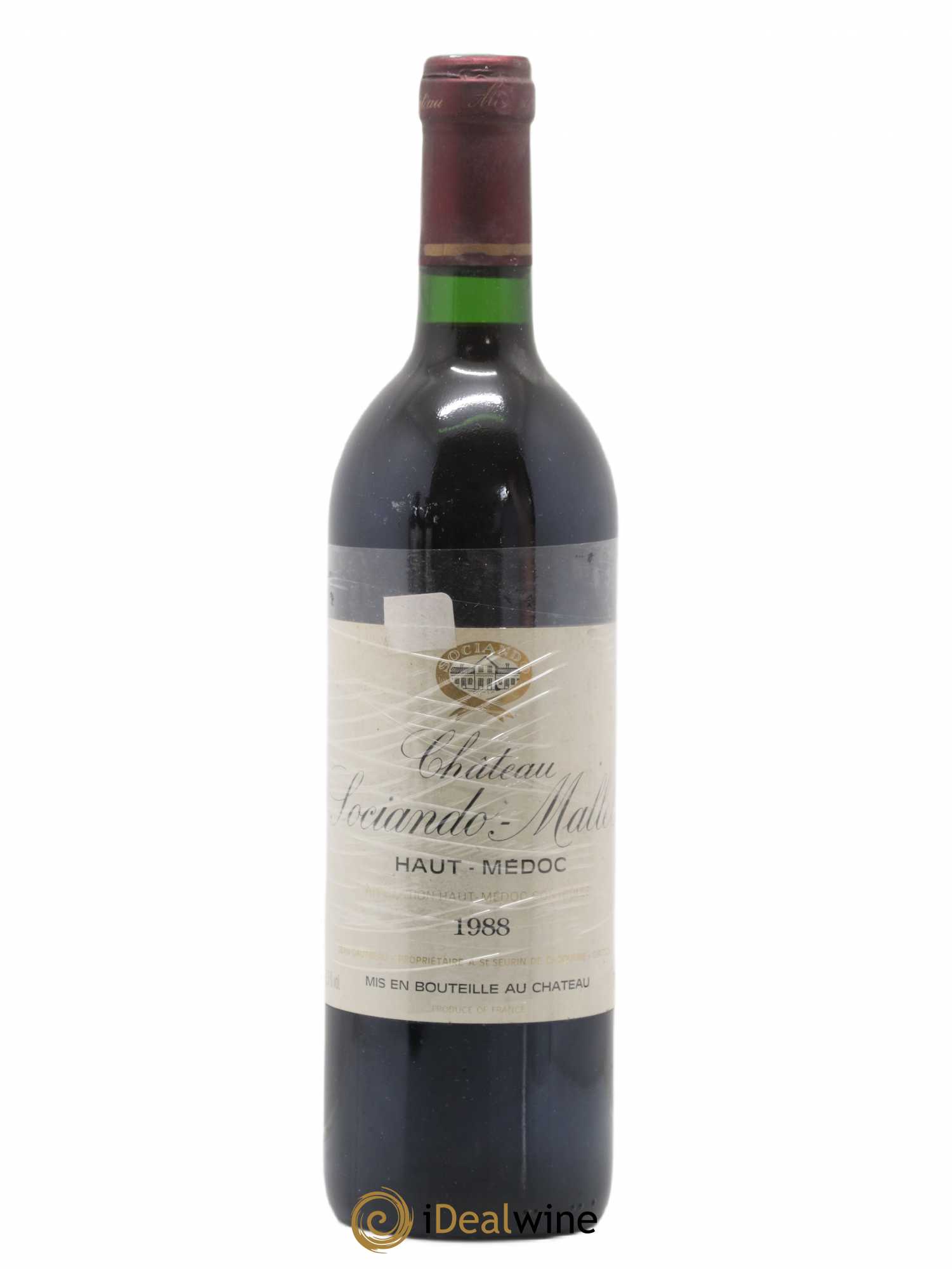 Château Sociando Mallet 1988 - Lot de 1 bouteille - 0