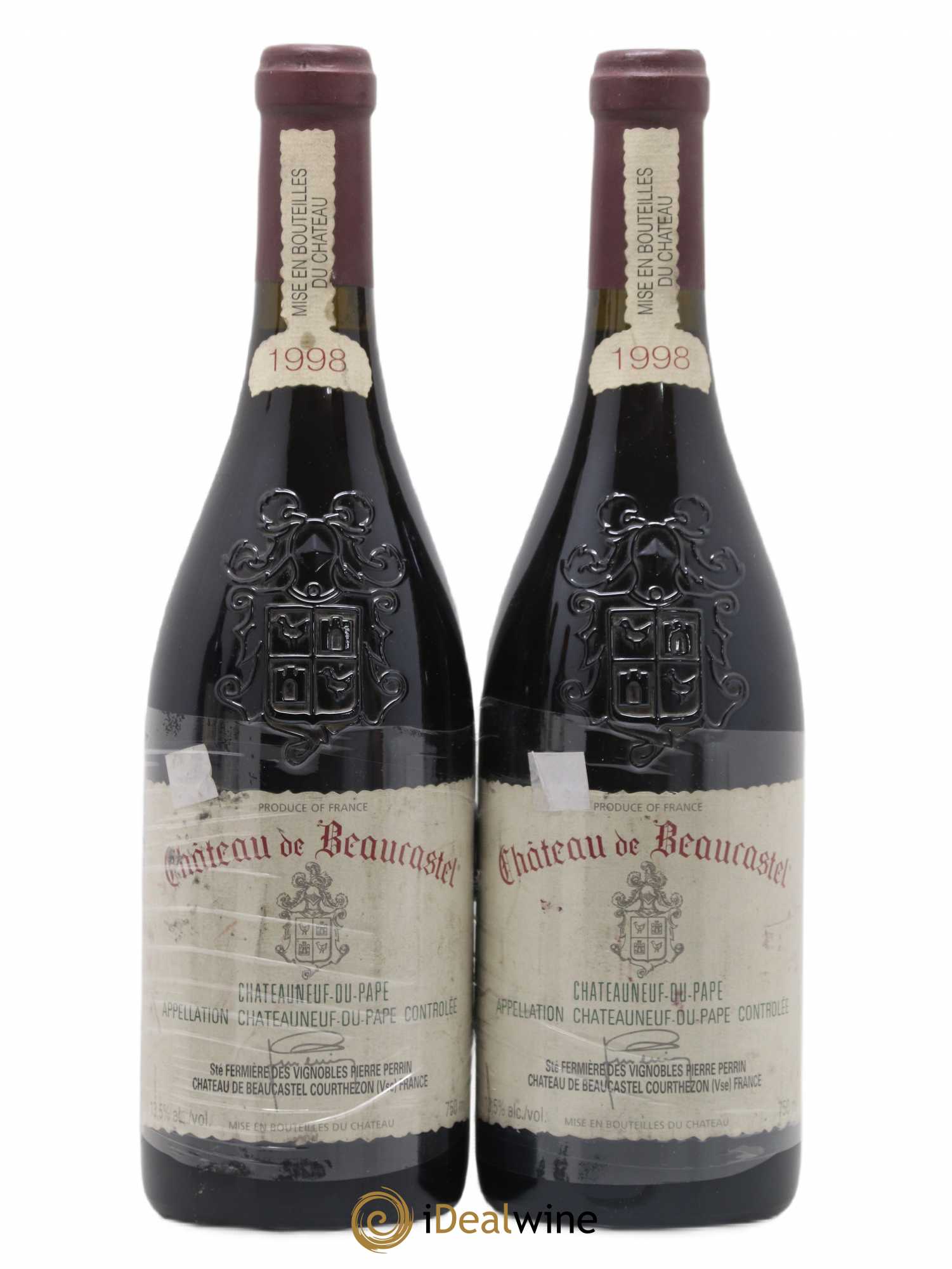 Châteauneuf-du-Pape Château de Beaucastel Famille Perrin 1998 - Lot de 2 bouteilles - 0