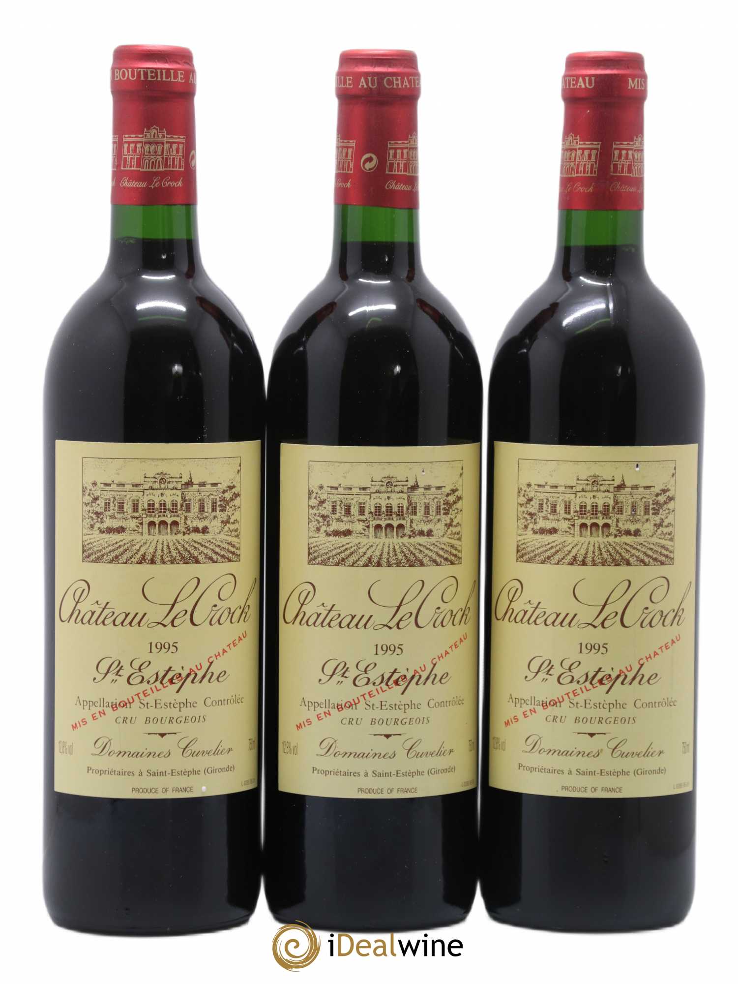 Château le Crock Cru Bourgeois 1995 - Lot de 3 bouteilles - 0