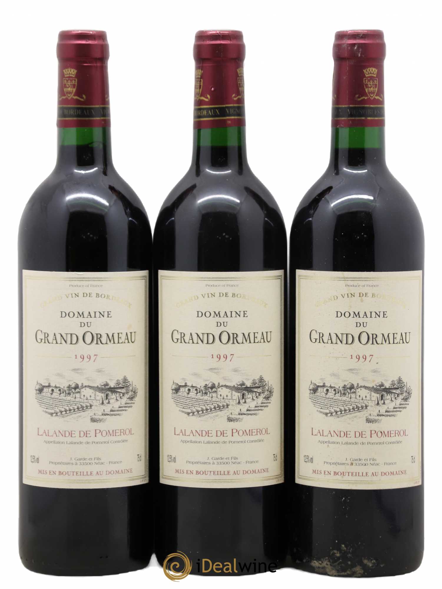 Lalande-de-Pomerol Domaine Du Grand Ormeau 1997 - Posten von 3 Flaschen - 0