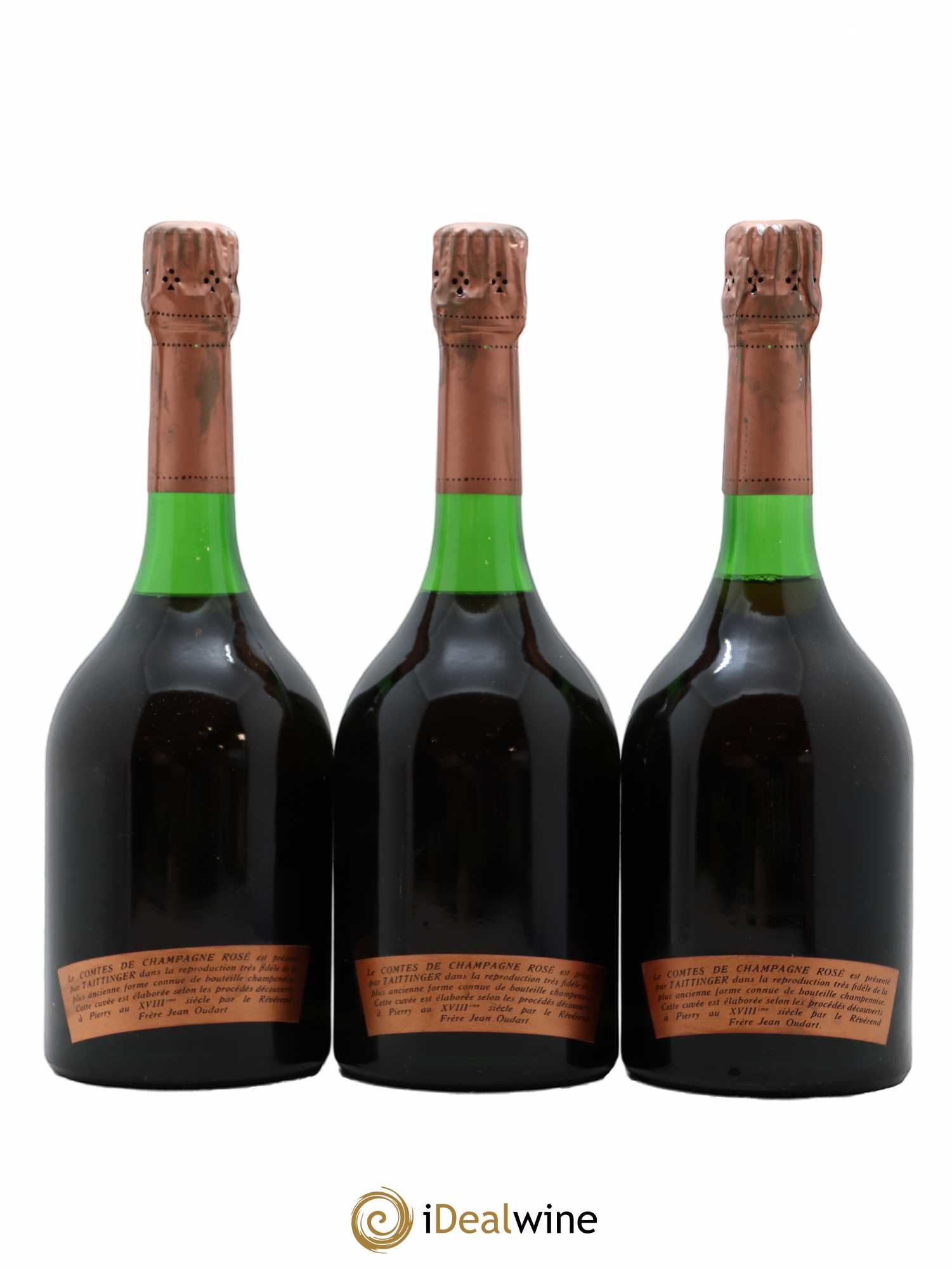 Comtes de Champagne Rosé Grand Cru Brut Taittinger 1971 - Lot de 3 bouteilles - 1