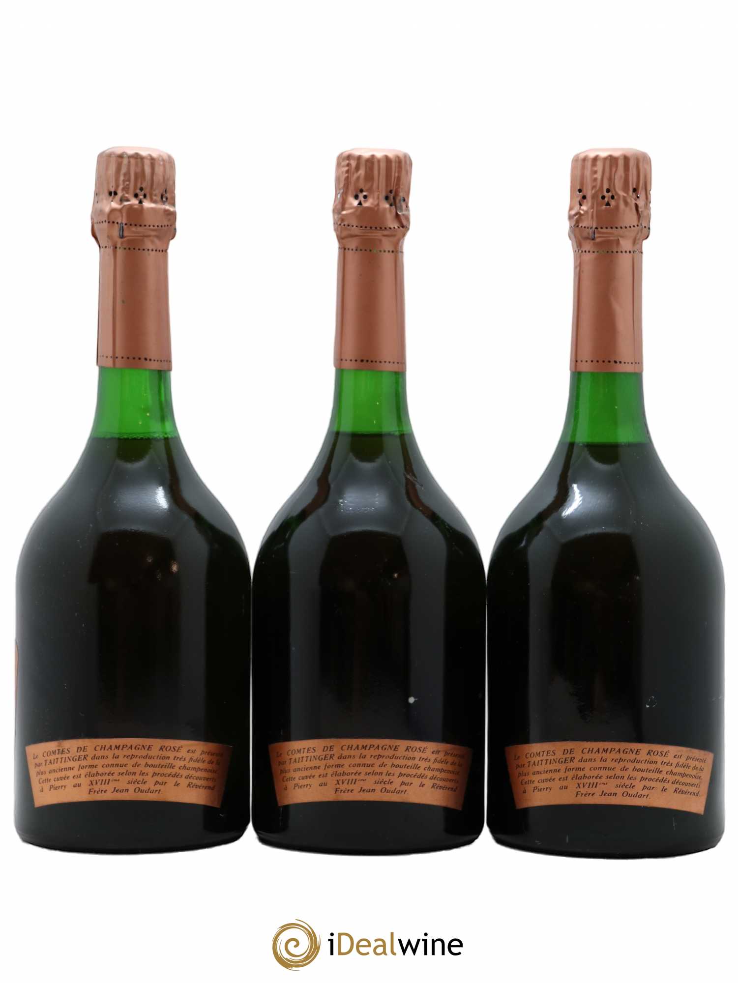 Comtes de Champagne Rosé Grand Cru Brut Taittinger 1973 - Lot de 3 bouteilles - 1