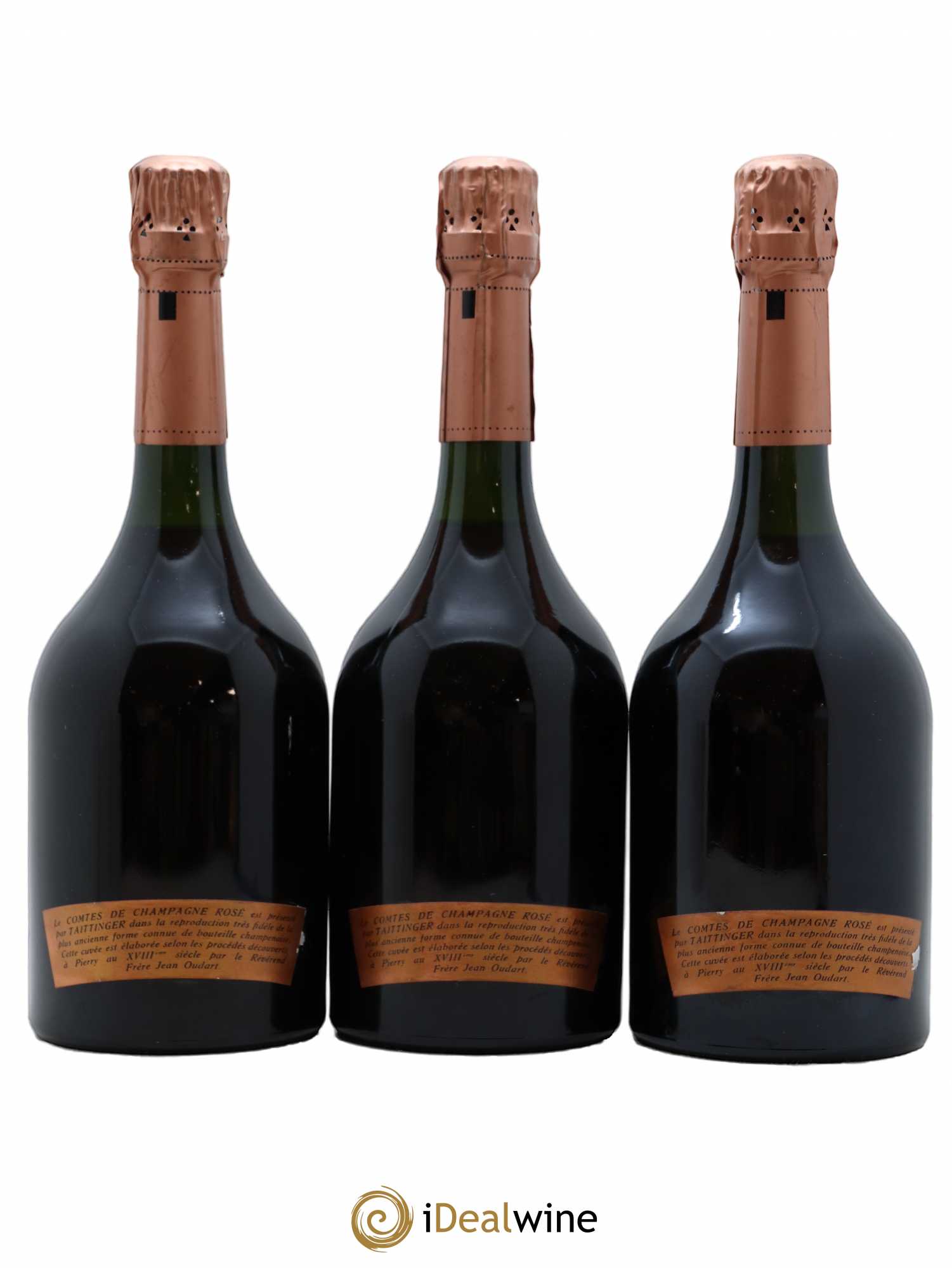 Comtes de Champagne Rosé Grand Cru Brut Taittinger 1975 - Lot de 3 bouteilles - 1