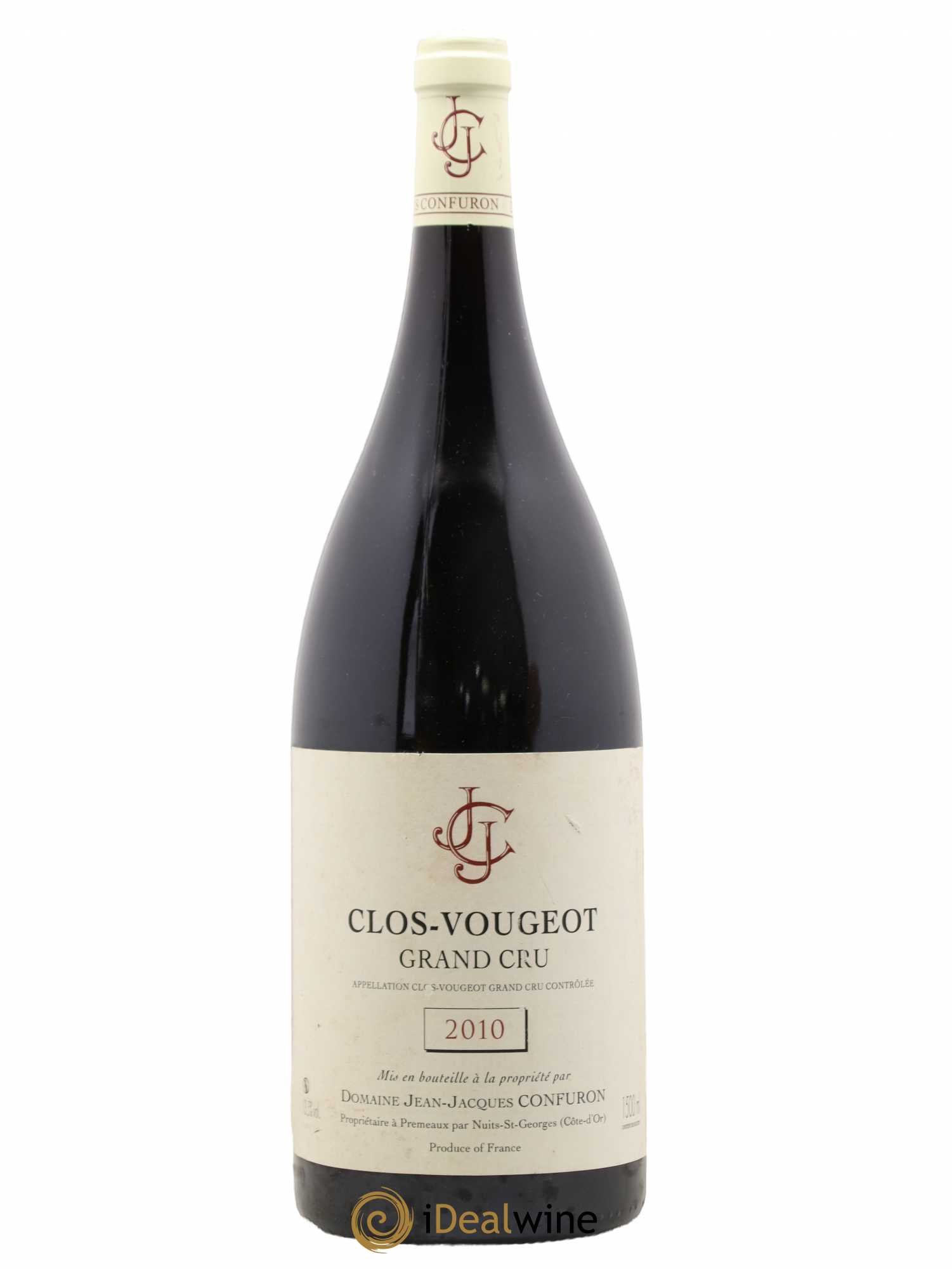 Clos de Vougeot Grand Cru Jean-Jacques Confuron 2010 - Lot de 1 magnum - 0
