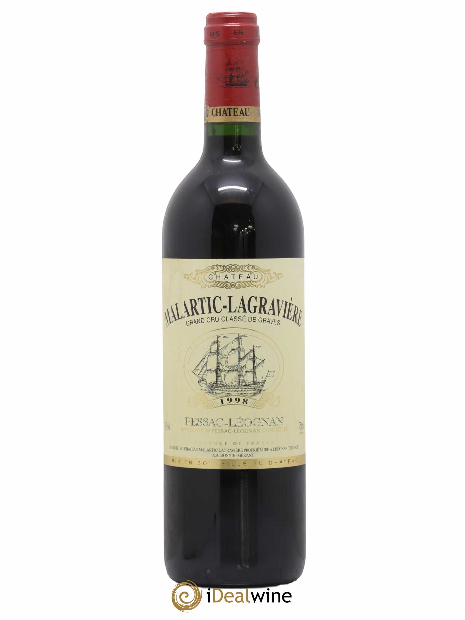 Château Malartic-Lagravière Cru Classé de Graves 1998 - Lot de 1 bouteille - 0