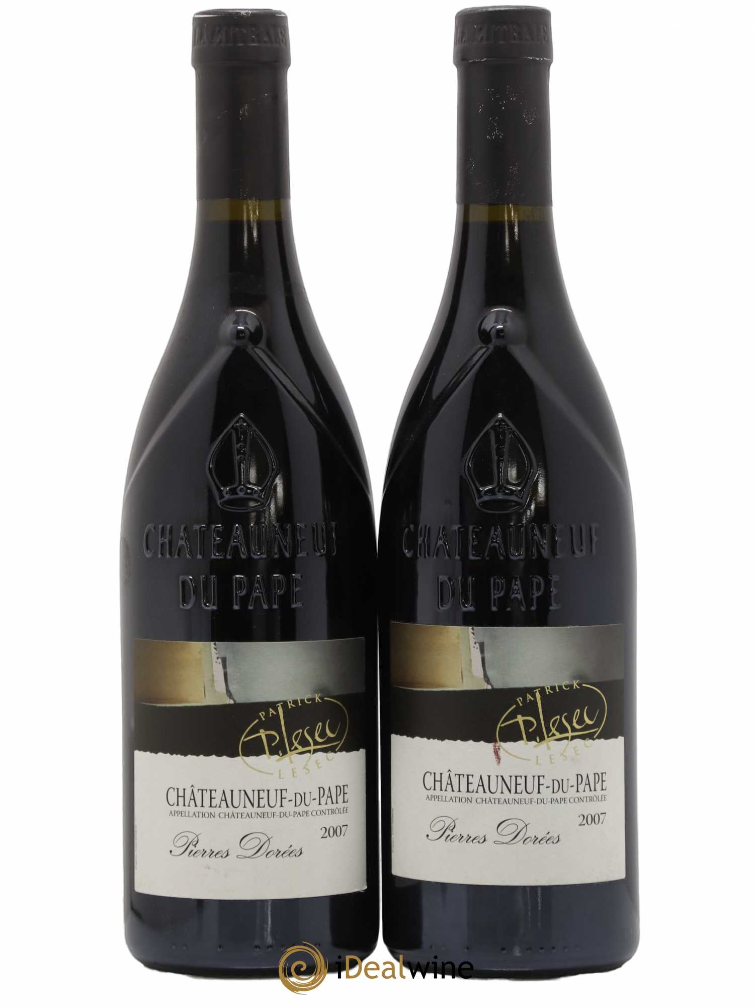 Châteauneuf-du-Pape Pierres Dorées Patrick Lesec 2007 - Posten von 2 Flaschen - 0