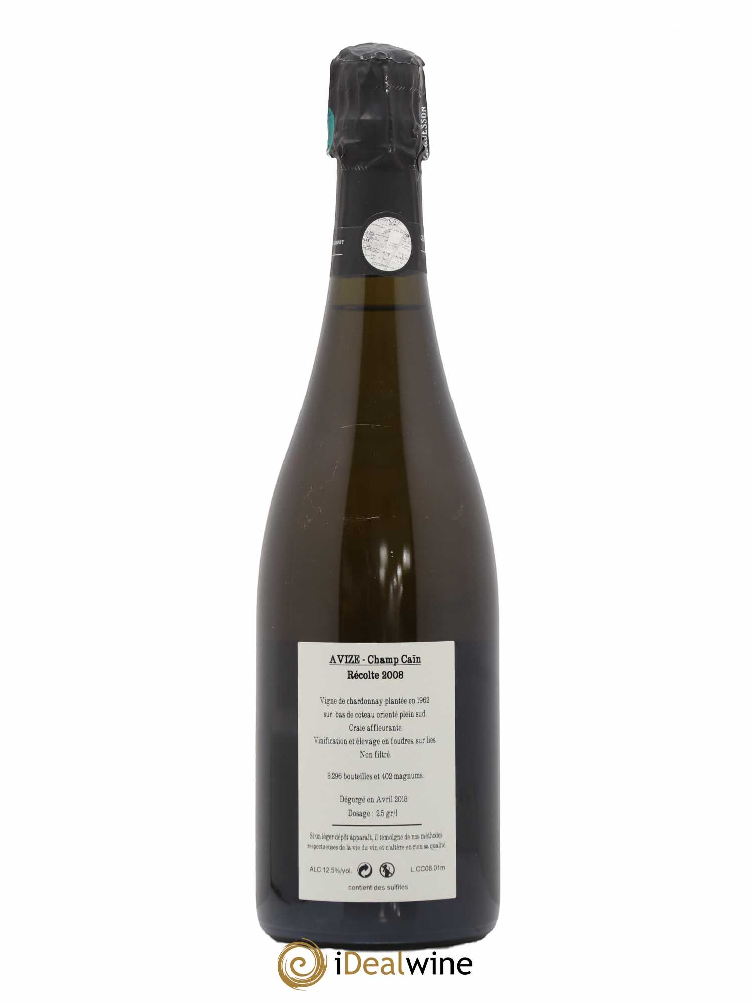 Avize Champ Caïn Extra-Brut Jacquesson 2008 - Lot de 1 bouteille - 1