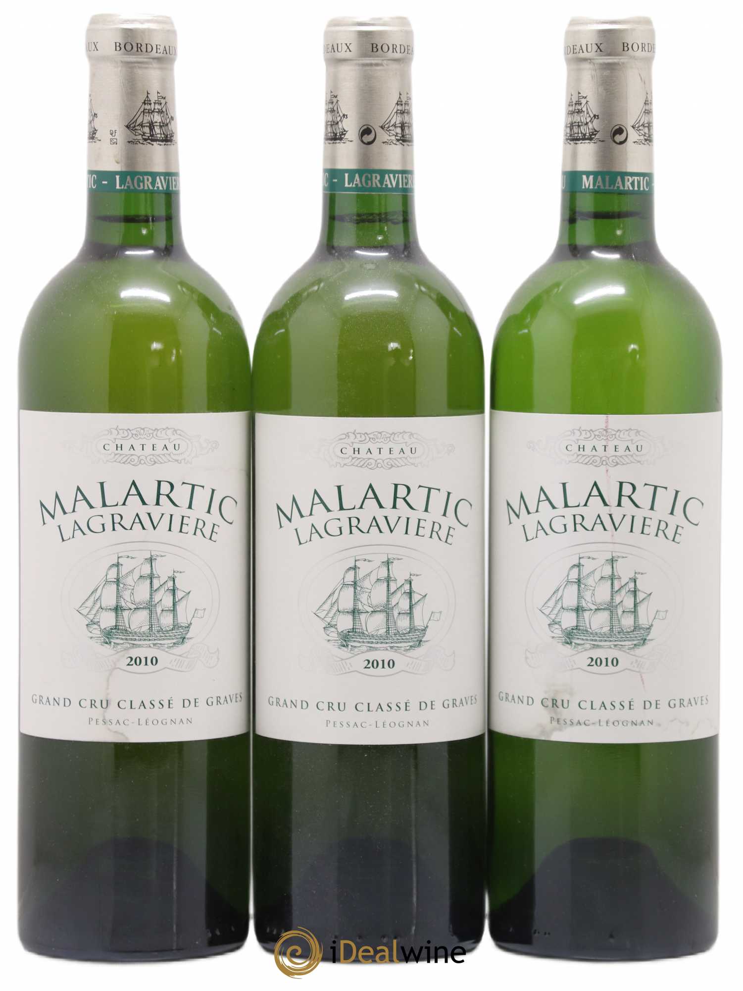 Château Malartic-Lagravière Cru Classé de Graves 2010 - Lot de 3 bouteilles - 0