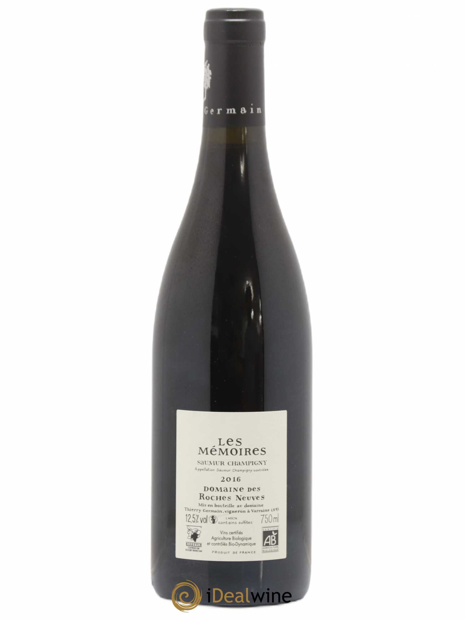 Saumur-Champigny Les Mémoires Domaine des Roches Neuves - Thierry Germain 2016 - Lot de 1 bouteille - 1