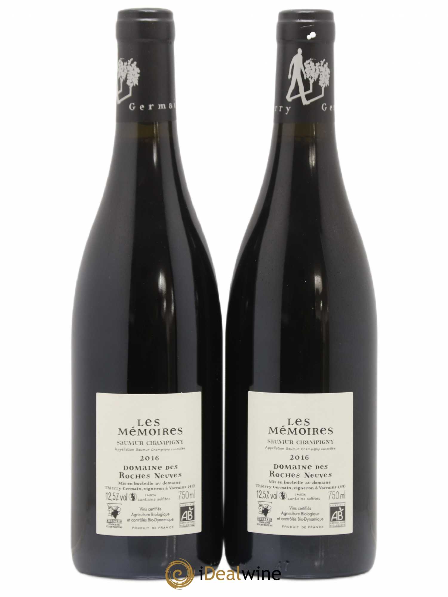 Saumur-Champigny Les Mémoires Domaine des Roches Neuves - Thierry Germain 2016 - Lot de 2 bouteilles - 1