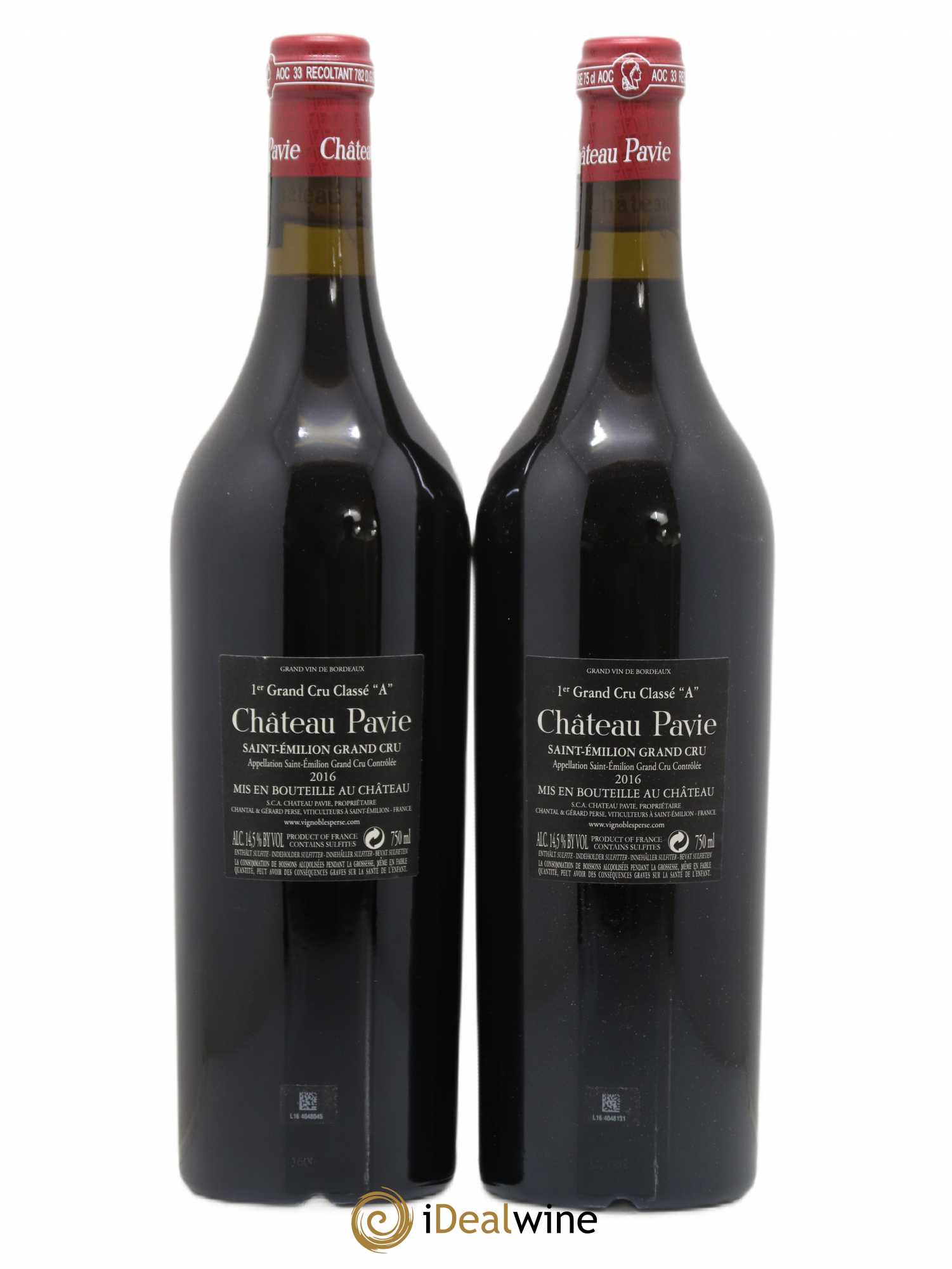 Château Pavie 1er Grand Cru Classé A 2016 - Lot de 2 bouteilles - 1