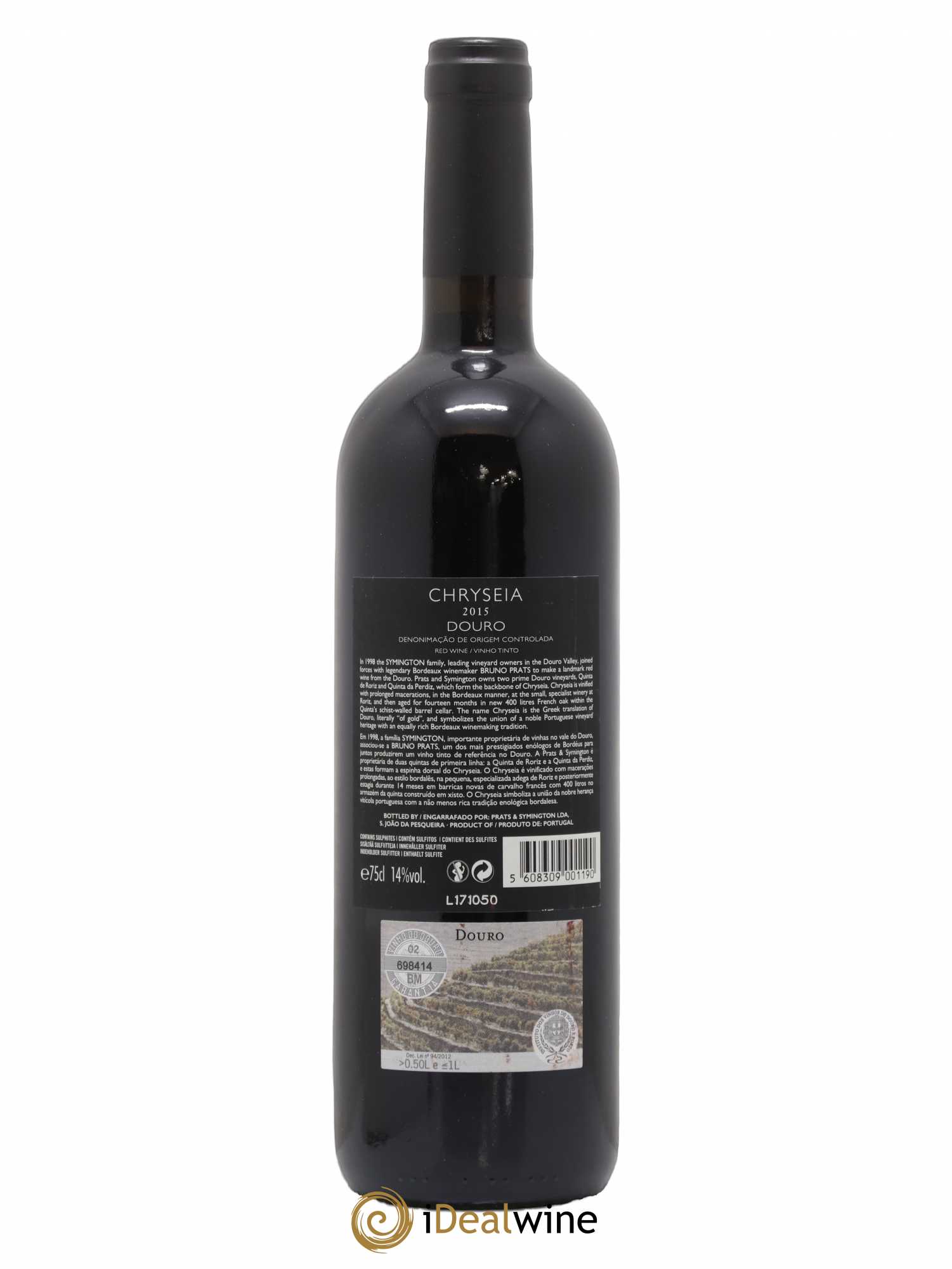 Douro P S Quinta Do Roriz Chryseia Prats et Symington 2015 - Lot de 1 bouteille - 1