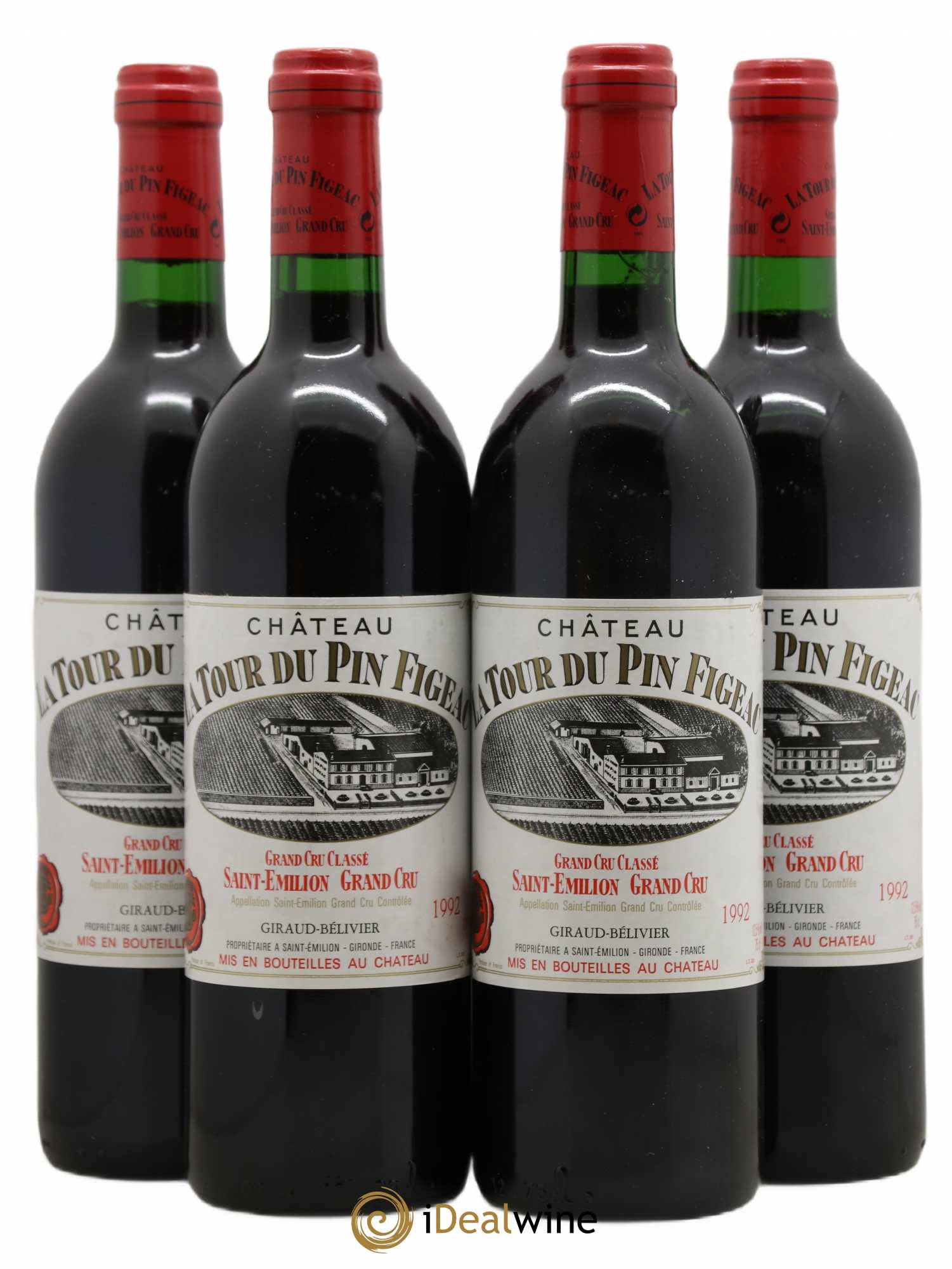 Château la Tour du Pin Figeac 1992 - Lot de 4 bouteilles - 0