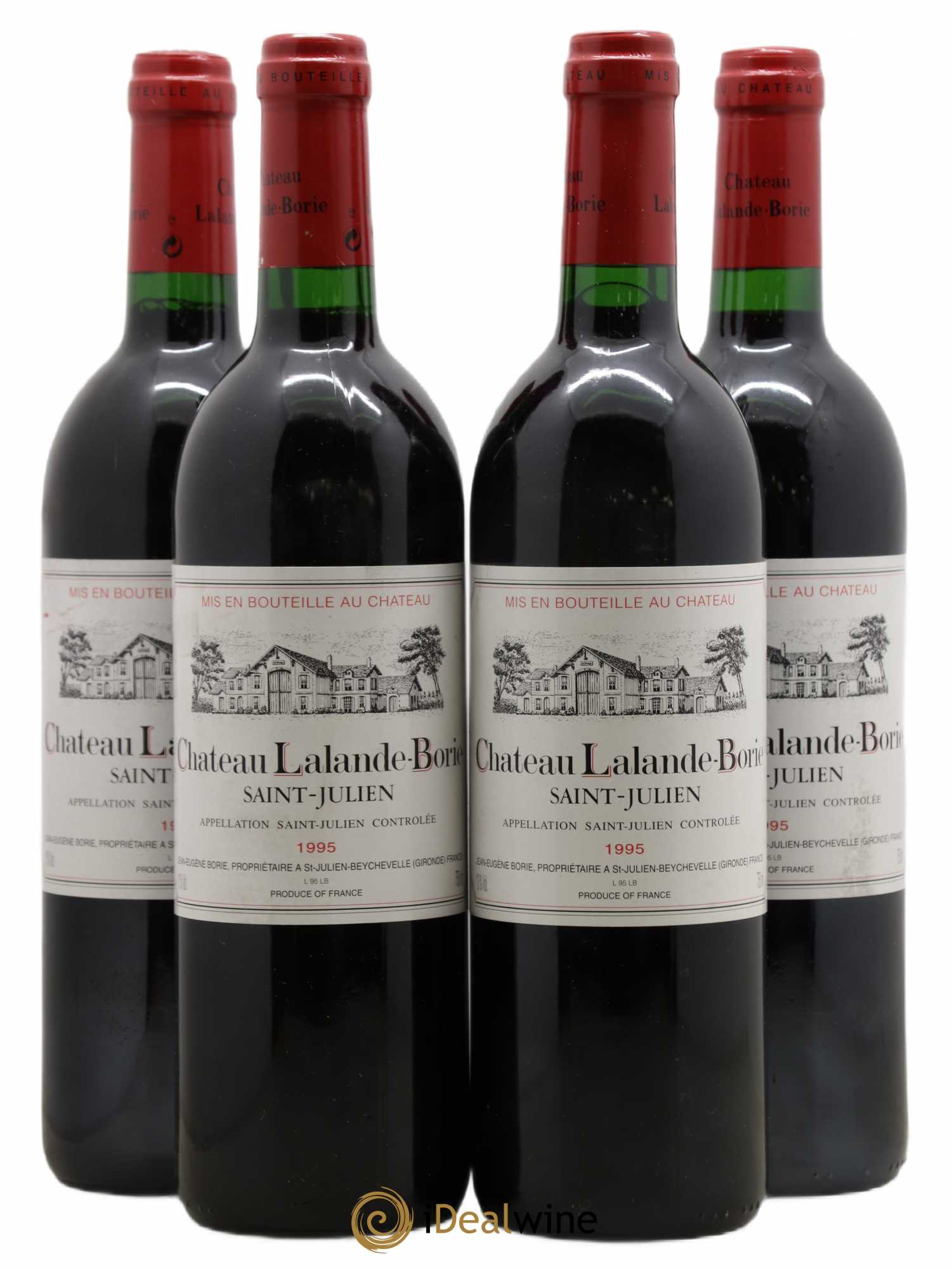 Château Lalande Borie 1995 - Lot de 4 bouteilles - 0