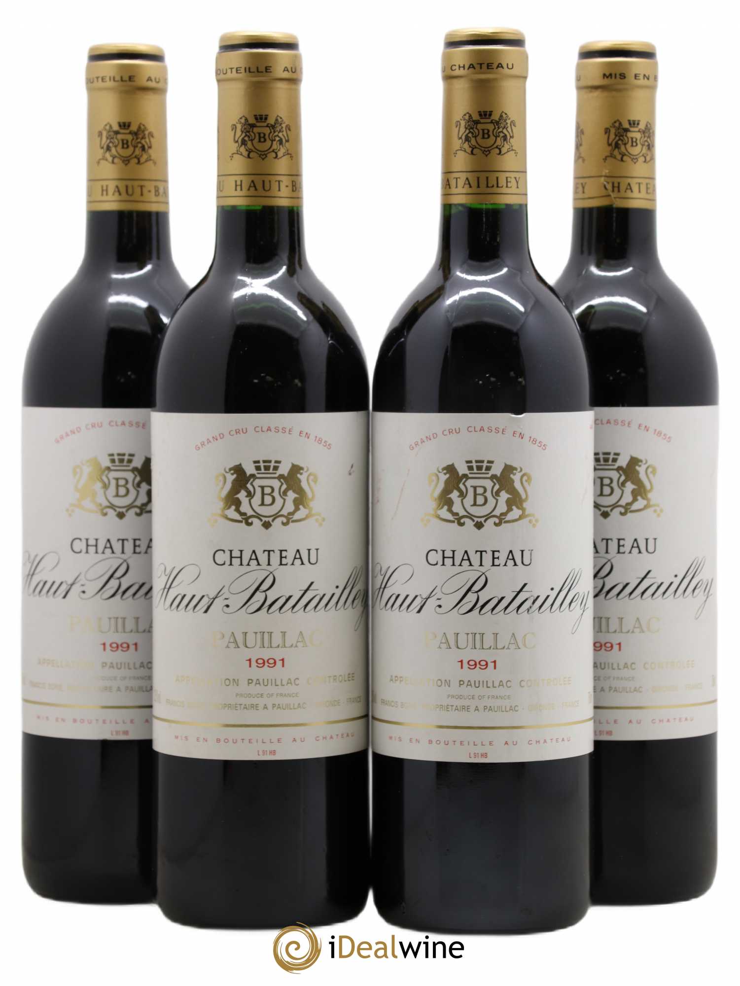 Château Haut Batailley 5ème Grand Cru Classé 1991 - Lot de 4 bouteilles - 0