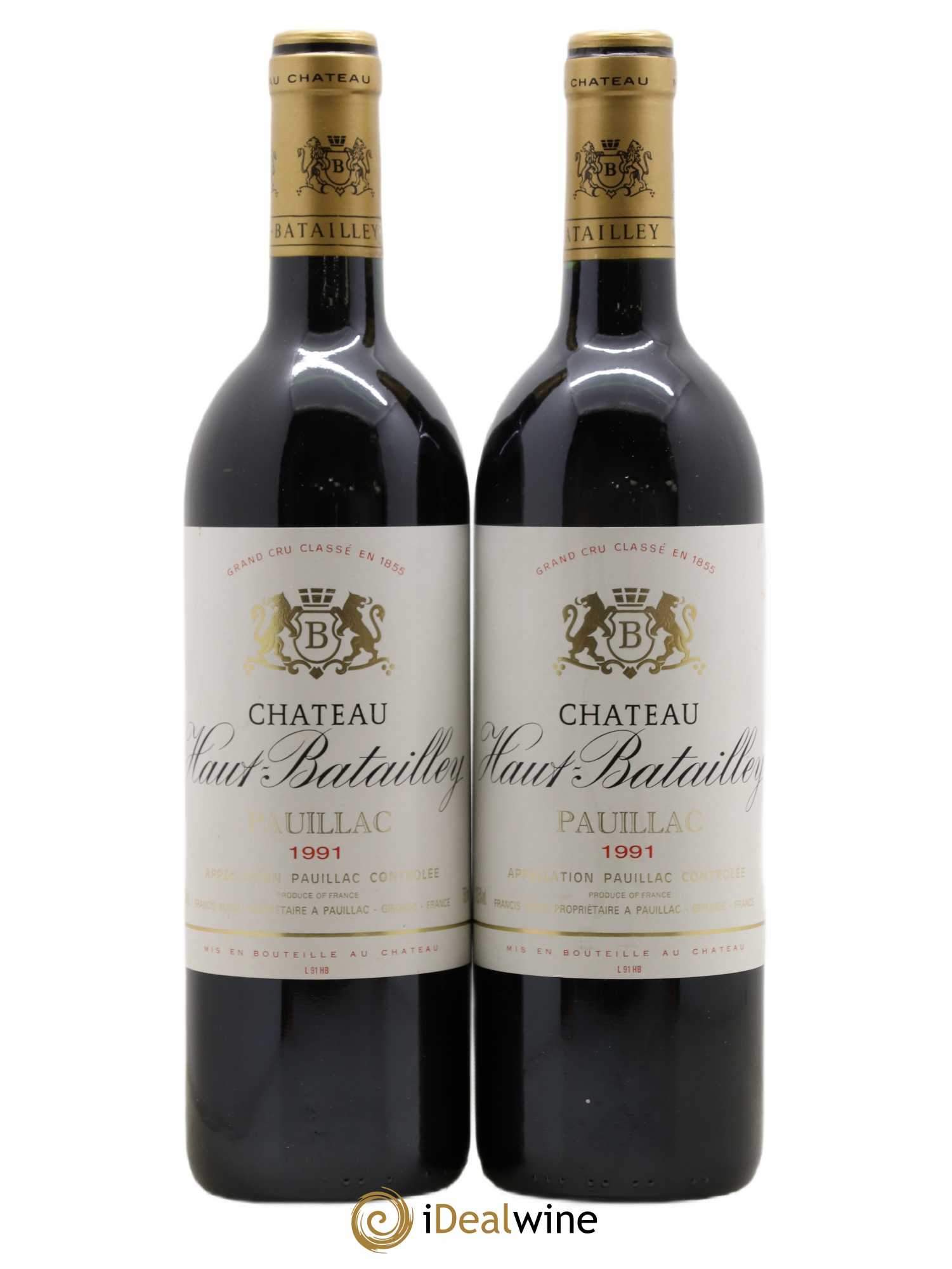 Château Haut Batailley 5ème Grand Cru Classé 1991 - Lot de 2 bouteilles - 0