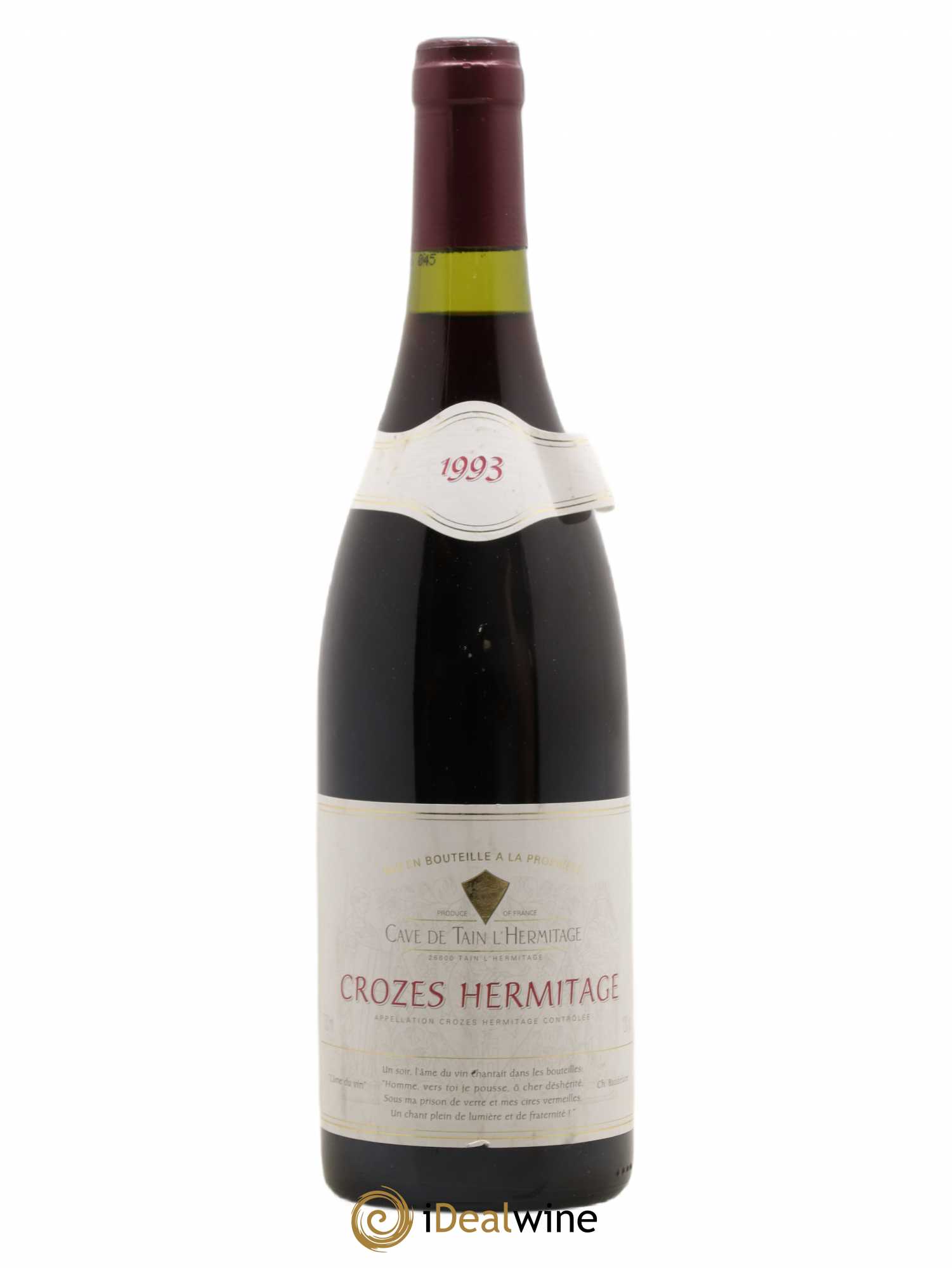 Crozes-Hermitage Nord Cave de Tain 1993 - Lot de 1 bouteille - 0