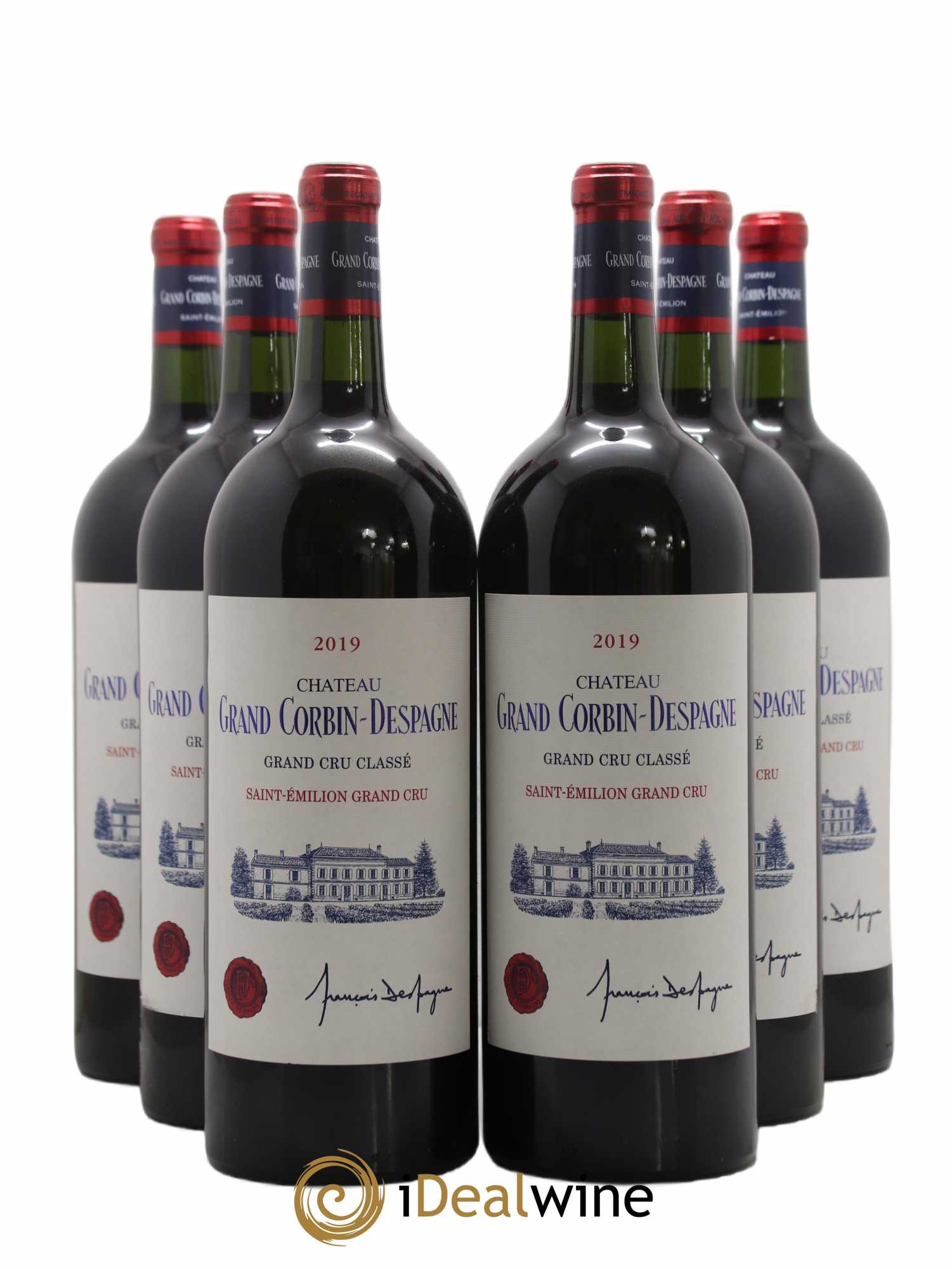 Château Grand Corbin Despagne Grand Cru Classé 2019 - Lot de 6 magnums - 0
