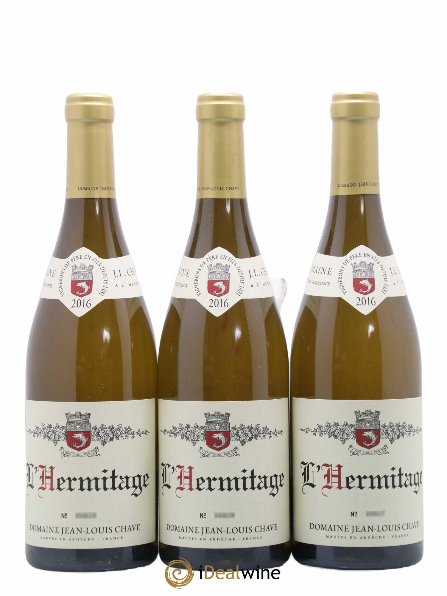 Hermitage Jean-Louis Chave 2016 - Lot de 3 bouteilles - 0