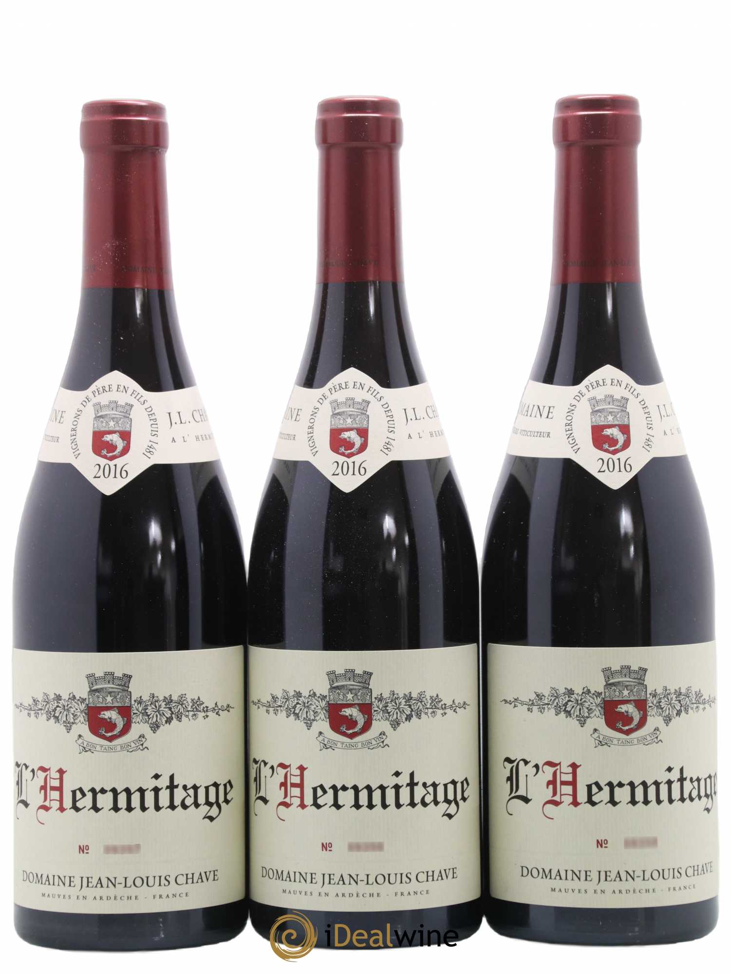 Hermitage Jean-Louis Chave 2016 - Lot de 3 bouteilles - 0