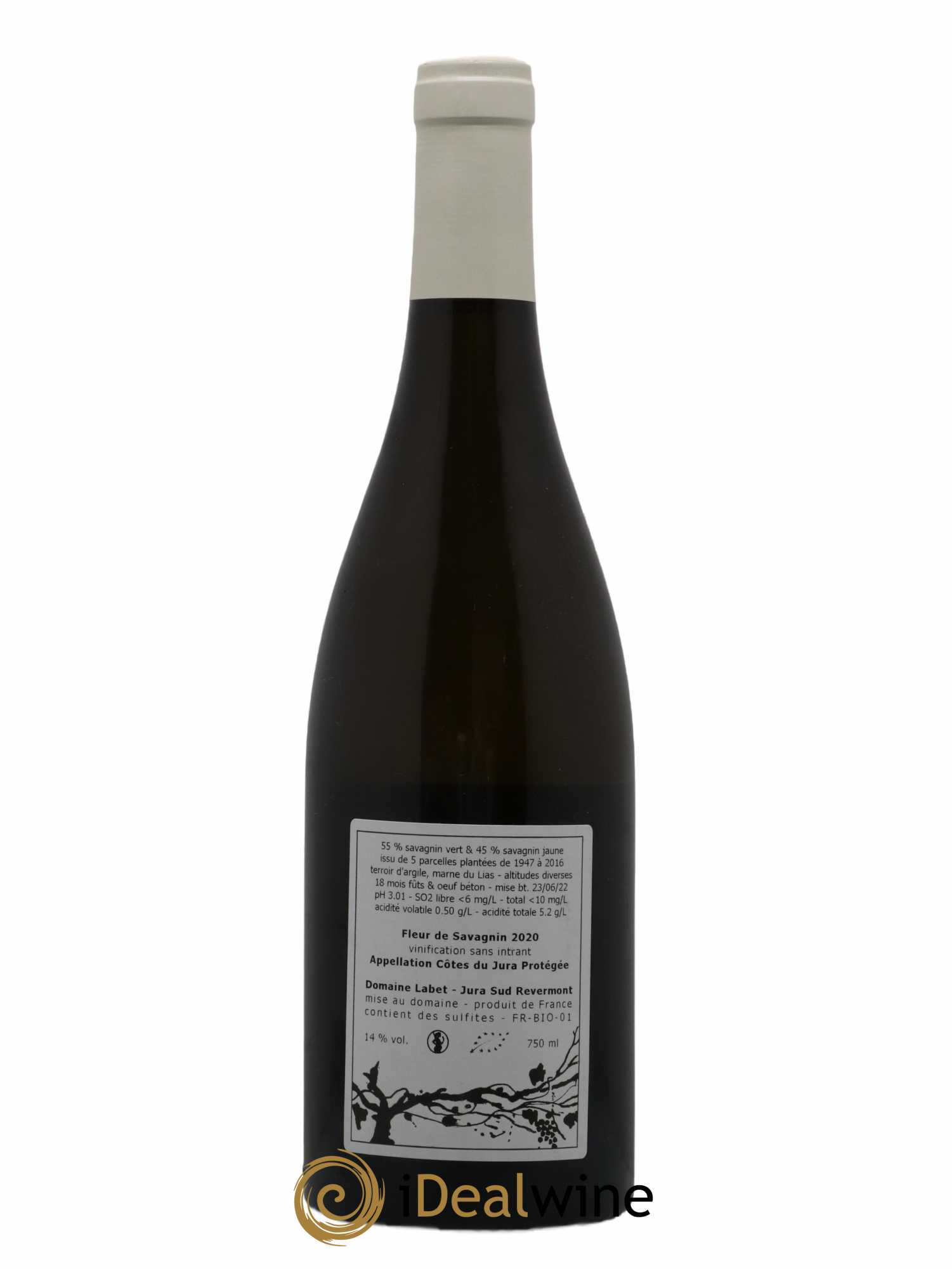 Côtes du Jura Fleur de Savagnin Romain - Julien  - Charline Labet 2020 - Lot de 1 bouteille - 1