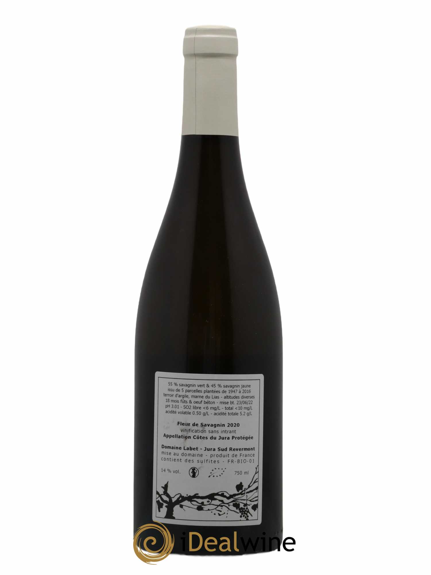 Côtes du Jura Fleur de Savagnin Romain - Julien  - Charline Labet 2020 - Lot de 1 bouteille - 1