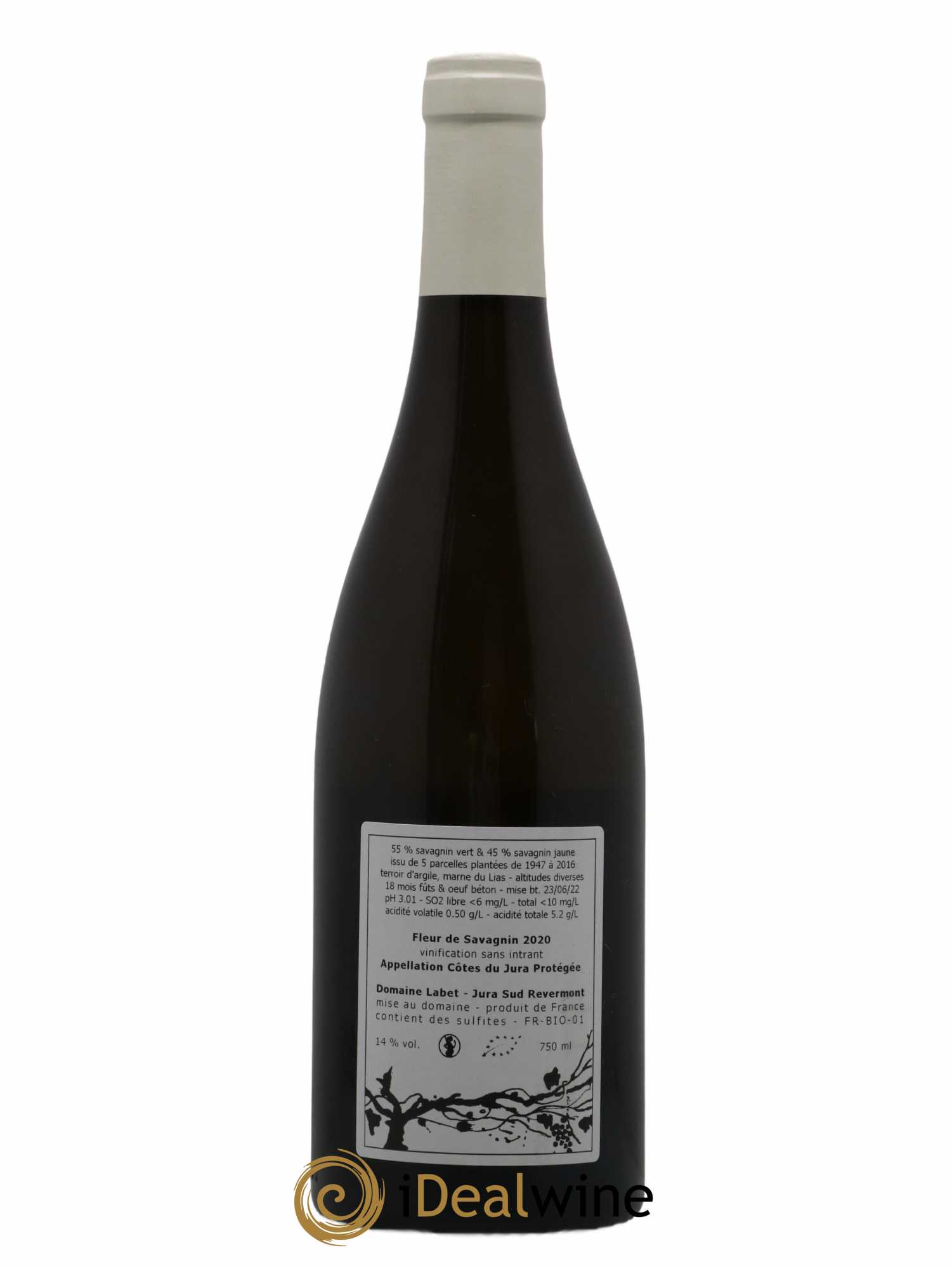 Côtes du Jura Fleur de Savagnin Romain - Julien  - Charline Labet 2020 - Lot de 1 bouteille - 1