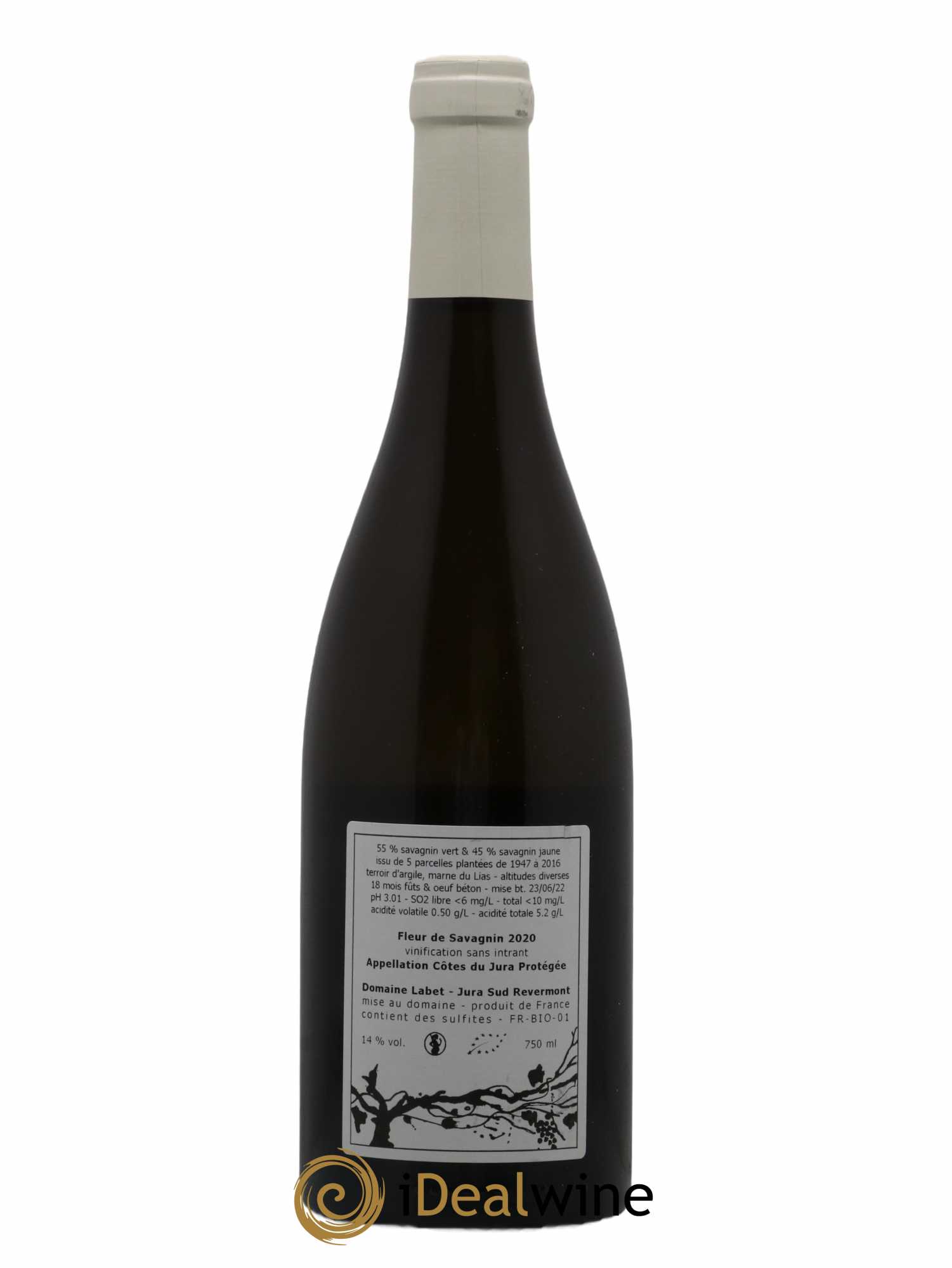 Côtes du Jura Fleur de Savagnin Romain - Julien  - Charline Labet  2020 - Lot de 1 bouteille - 1