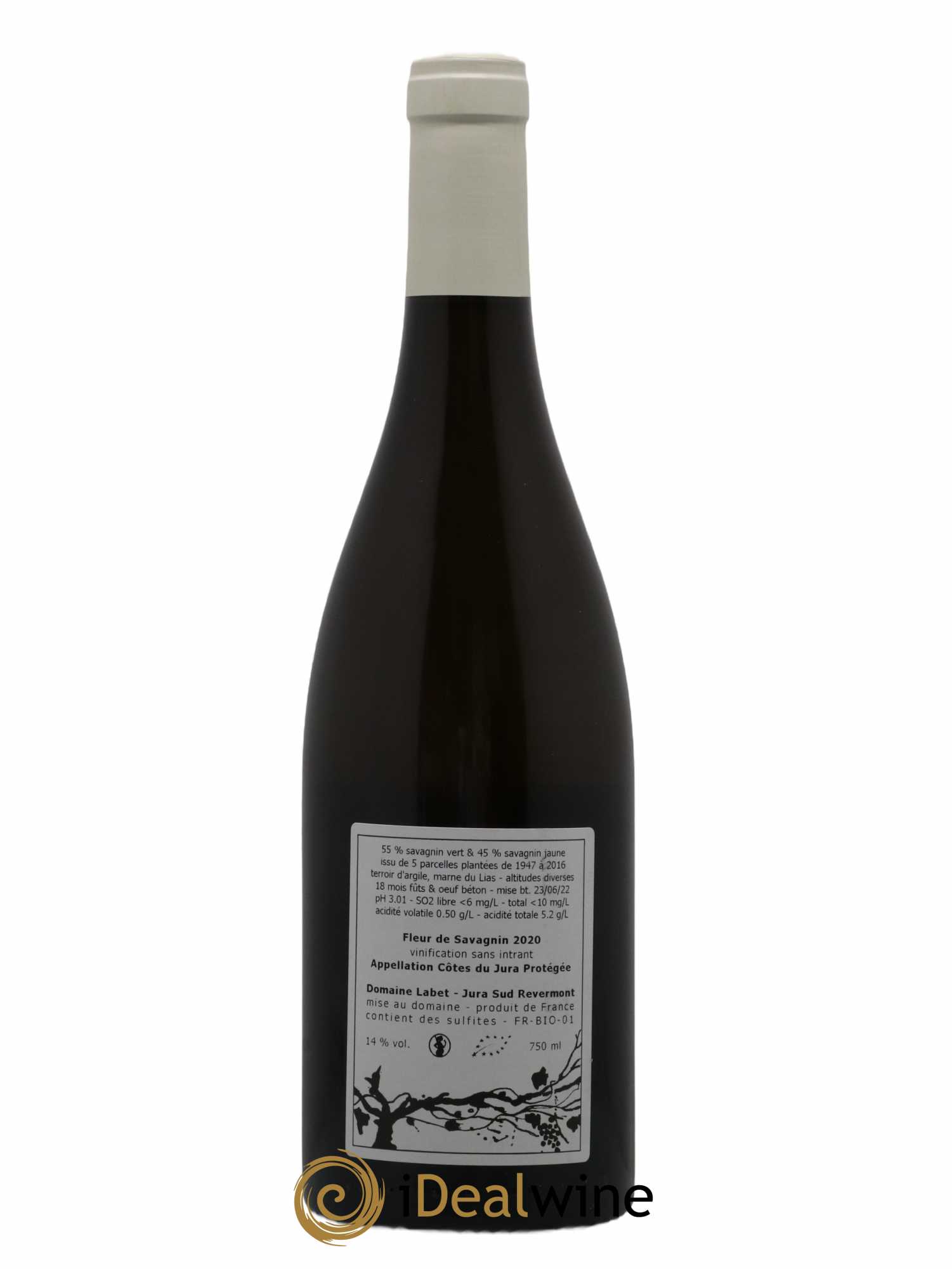 Côtes du Jura Fleur de Savagnin Romain - Julien - Charline Labet 2020 - Lot of 1 bottle - 1