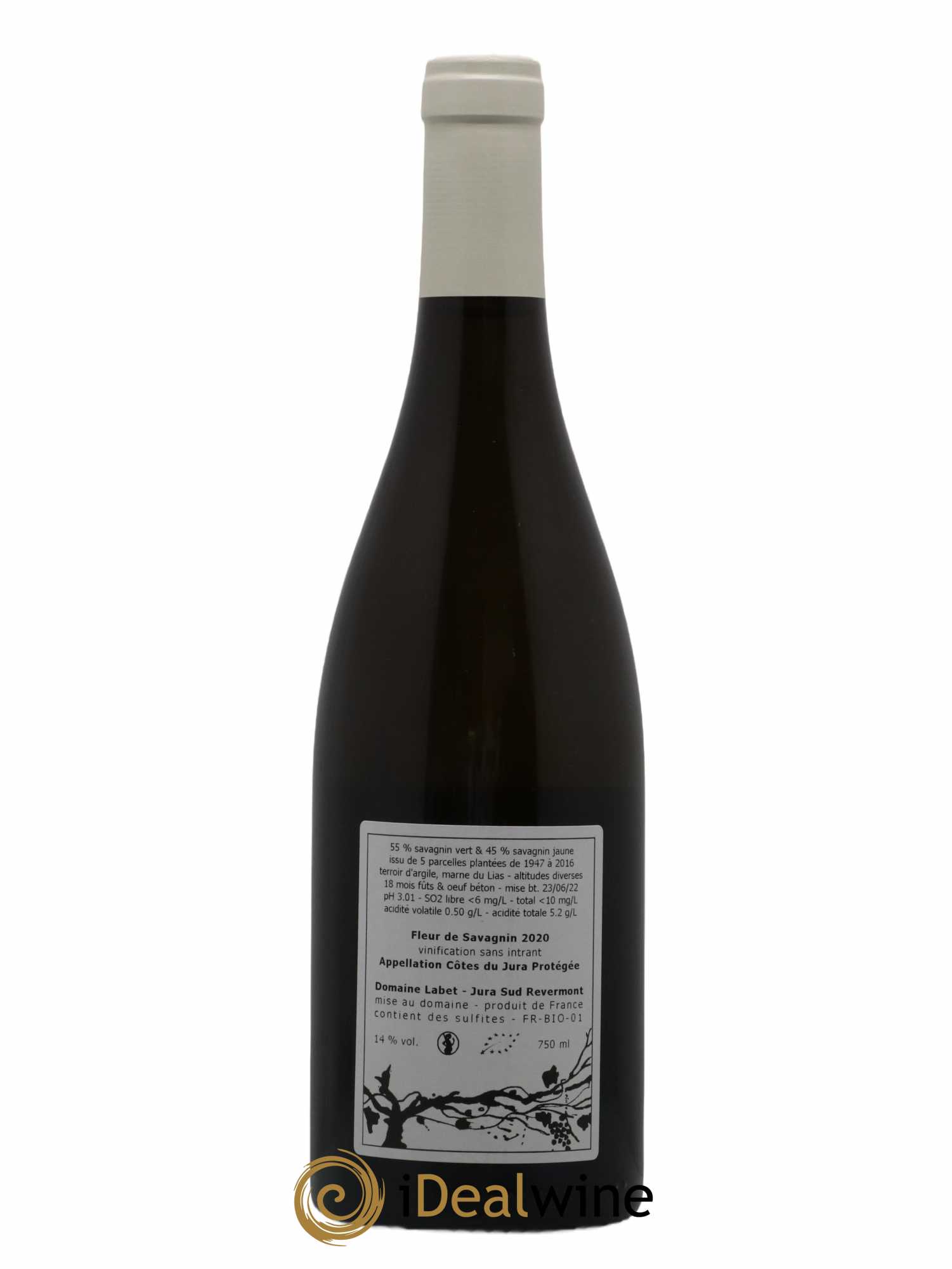 Côtes du Jura Fleur de Savagnin Romain - Julien  - Charline Labet 2020 - Lotto di 1 bottiglia - 1