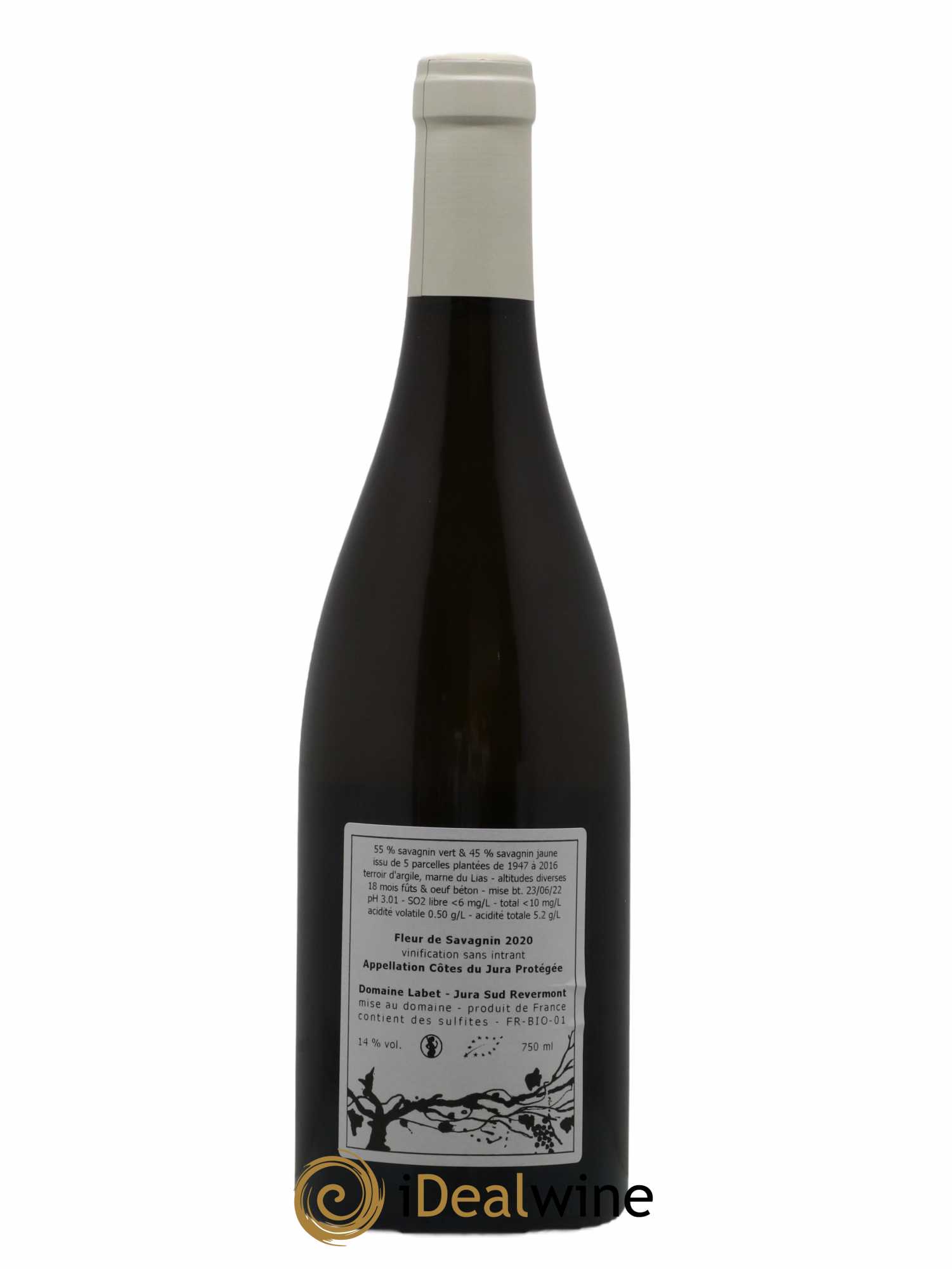 Côtes du Jura Fleur de Savagnin Romain - Julien - Charline Labet 2020 - Lot de 1 bouteille - 1