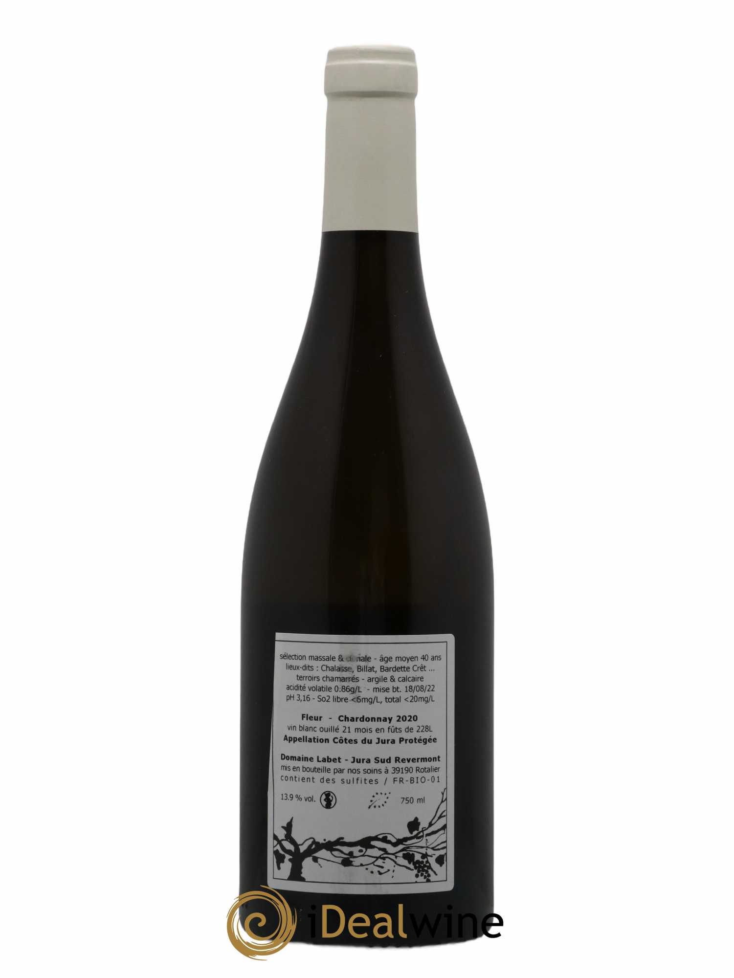 Côtes du Jura Chardonnay Fleur Romain - Julien  - Charline Labet 2020 - Lot de 1 bouteille - 1